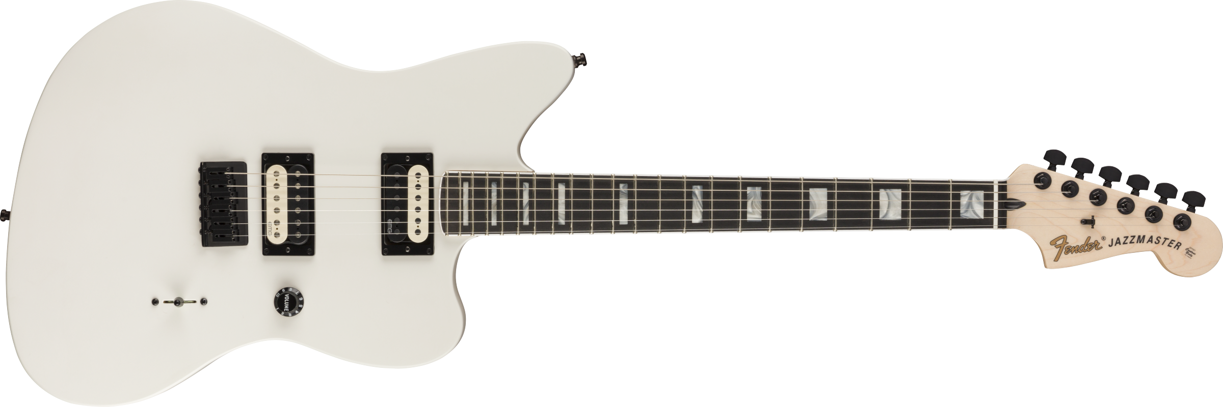 Fender® Jim Root Jazzmaster® V4, Ebony Fingerboard, Flat White