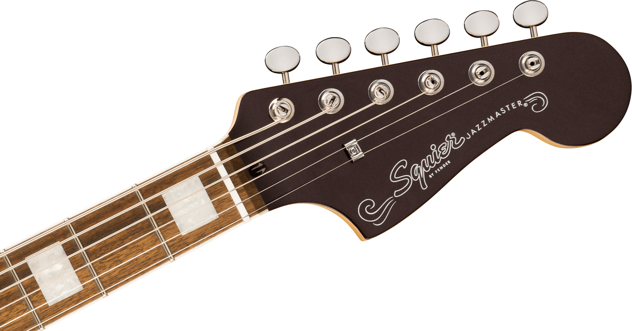 Squier® Paranormal Baritone Jazzmaster® HH, Laurel Fingerboard, Black Pickguard, Oxblood