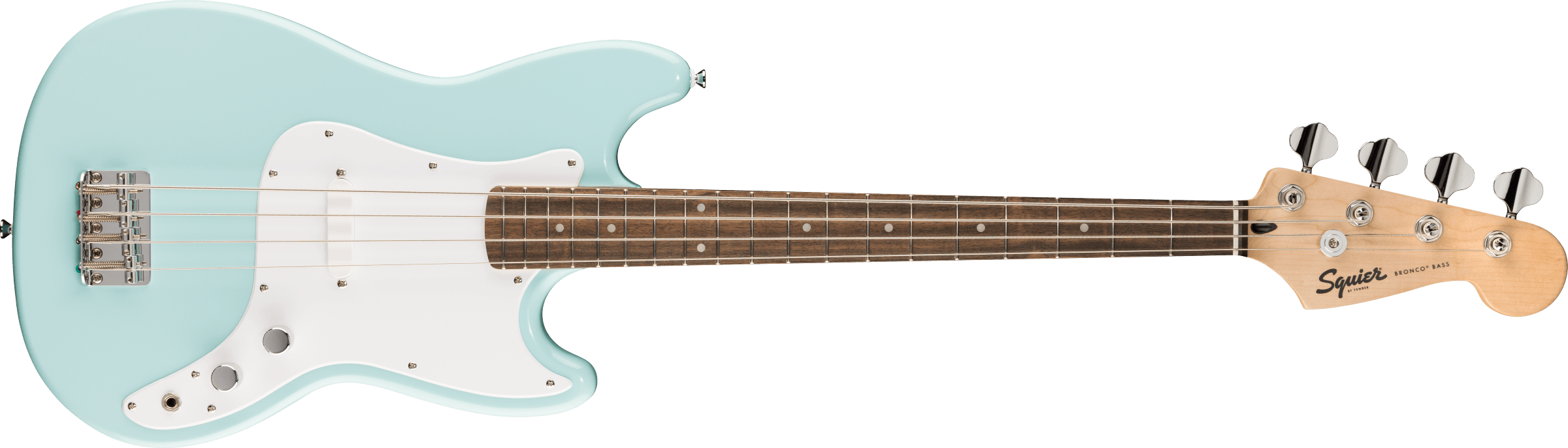 Squier® Squier Sonic® Bronco™ Bass, Laurel Fingerboard, White Pickguard, Daphne Blue