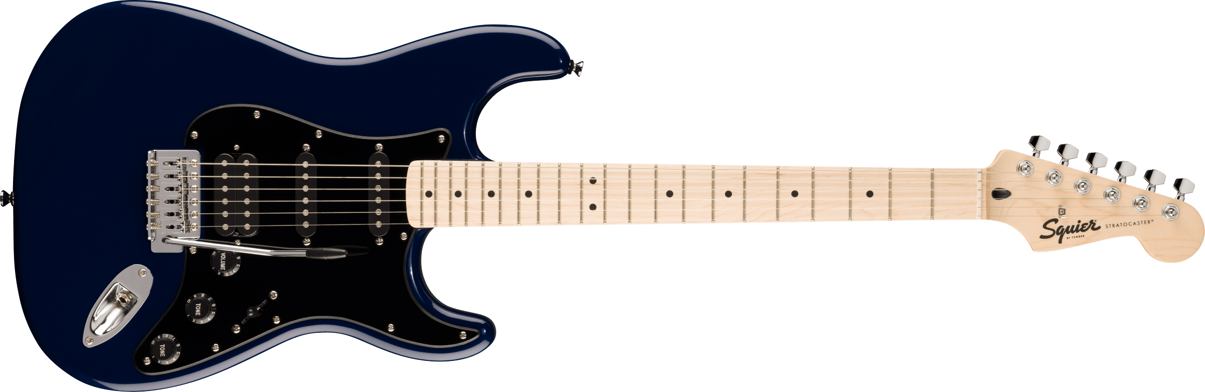 Squier® Sonic® Stratocaster® HSS, Maple Fingerboard, Black Pickguard, Midnight Blue