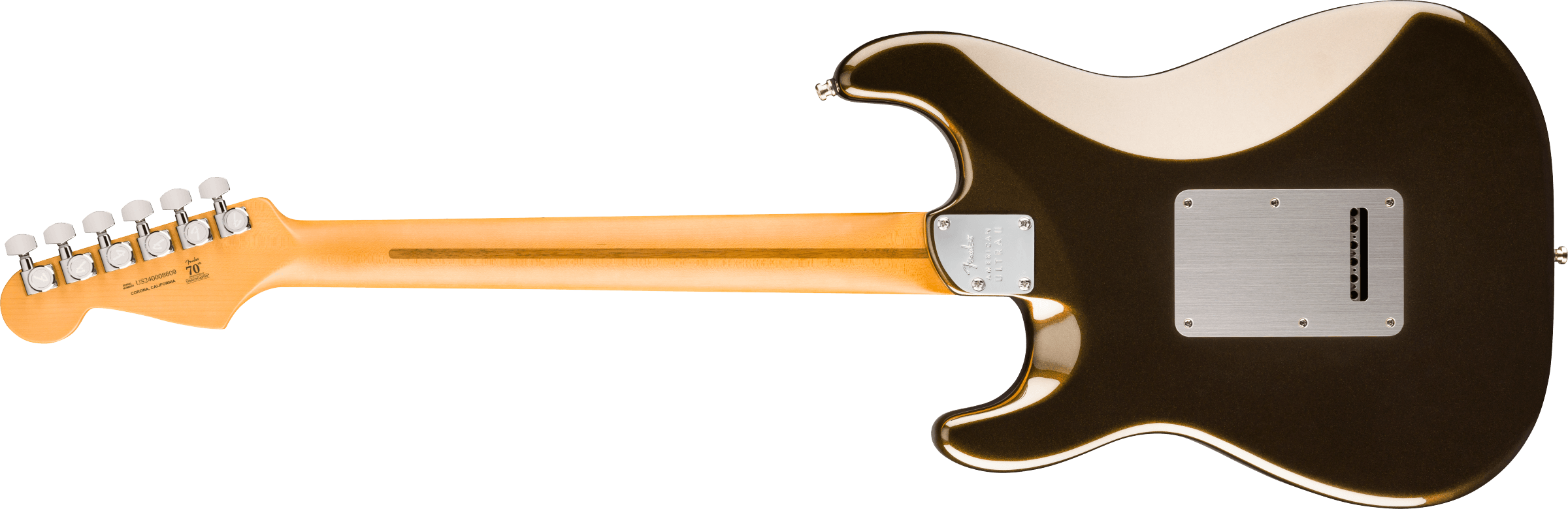 Fender® American Ultra II Stratocaster® HSS, Ebony Fingerboard, Texas Tea