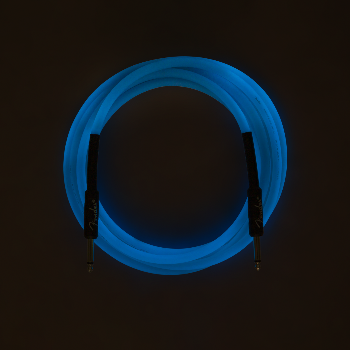 Fender® Professional Glow in the Dark Cable, Blue, 18.6'