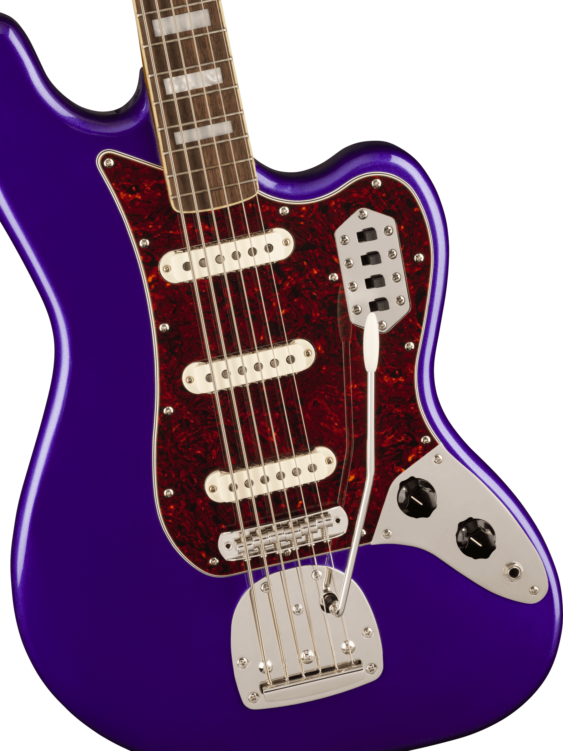 Squier® FSR Classic Vibe Bass VI, Laurel Fingerboard, Tortoiseshell Pickguard, Matching Headstock, Purple Metallic