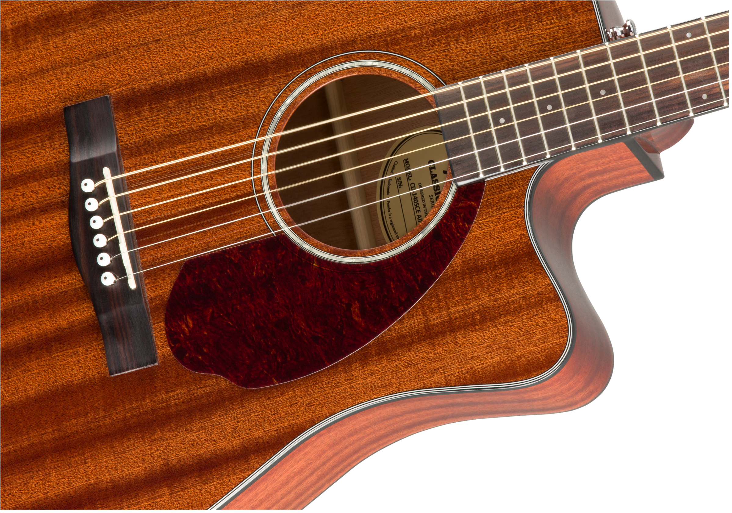 Fender® CD-140SCE Dreadnought, Walnut Fingerboard, All-Mahogany w/Case