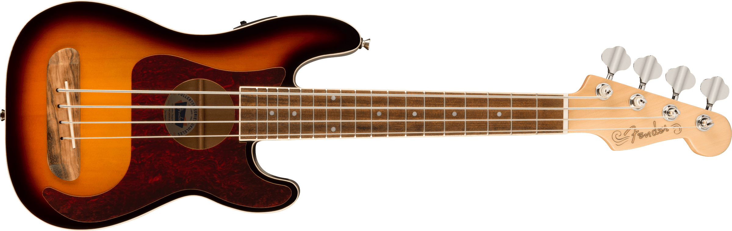 Fender® Fullerton Precision Bass® Uke, Walnut Fingerboard, Tortoiseshell Pickguard, 3-Color Sunburst