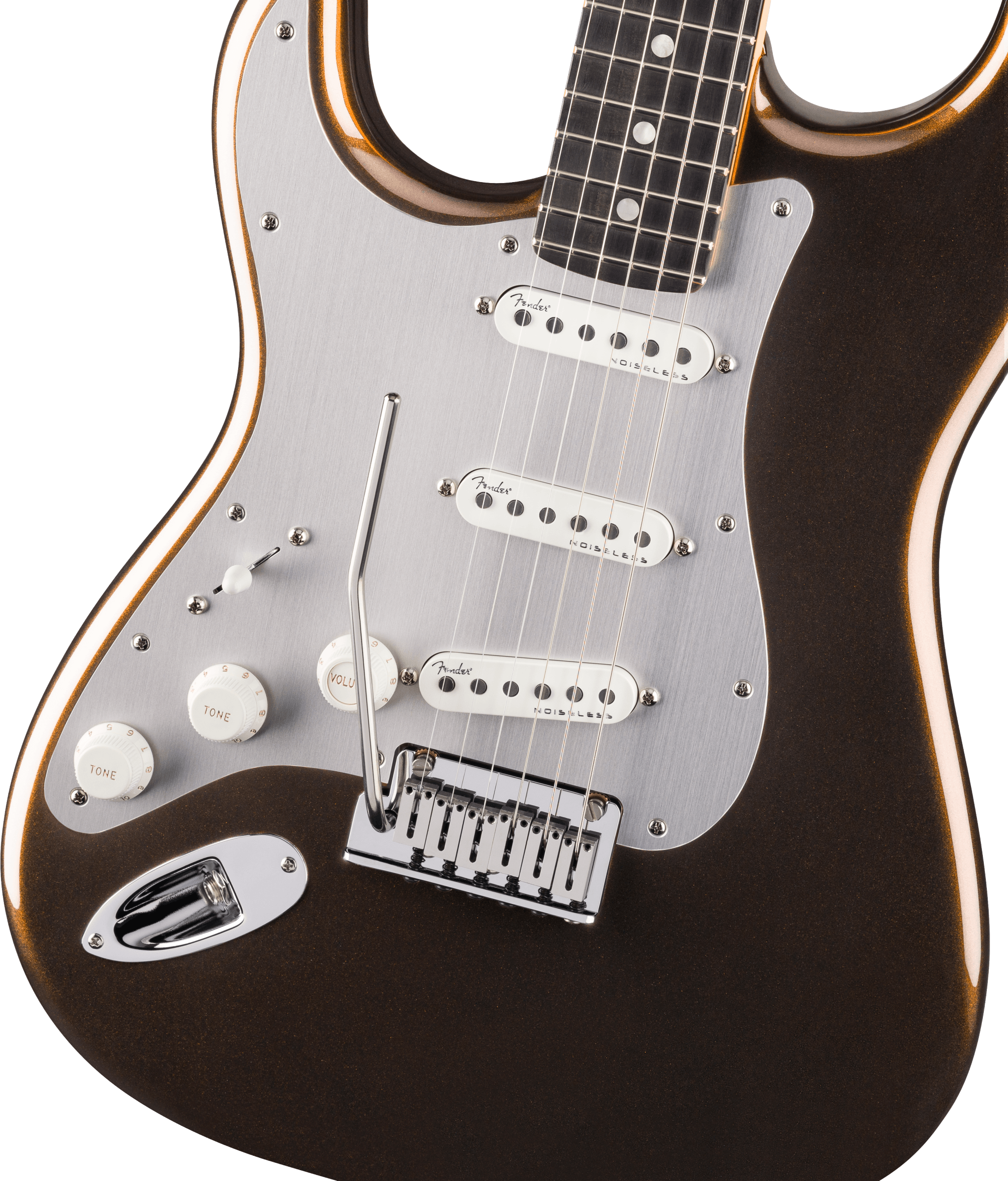 Fender® American Ultra II Stratocaster® Left-Hand, Ebony Fingerboard, Texas Tea