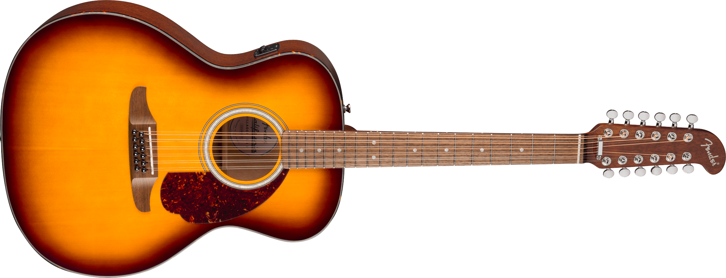 Fender® California Deluxe Villager™ E, Walnut Fingerboard, Honey Sunburst