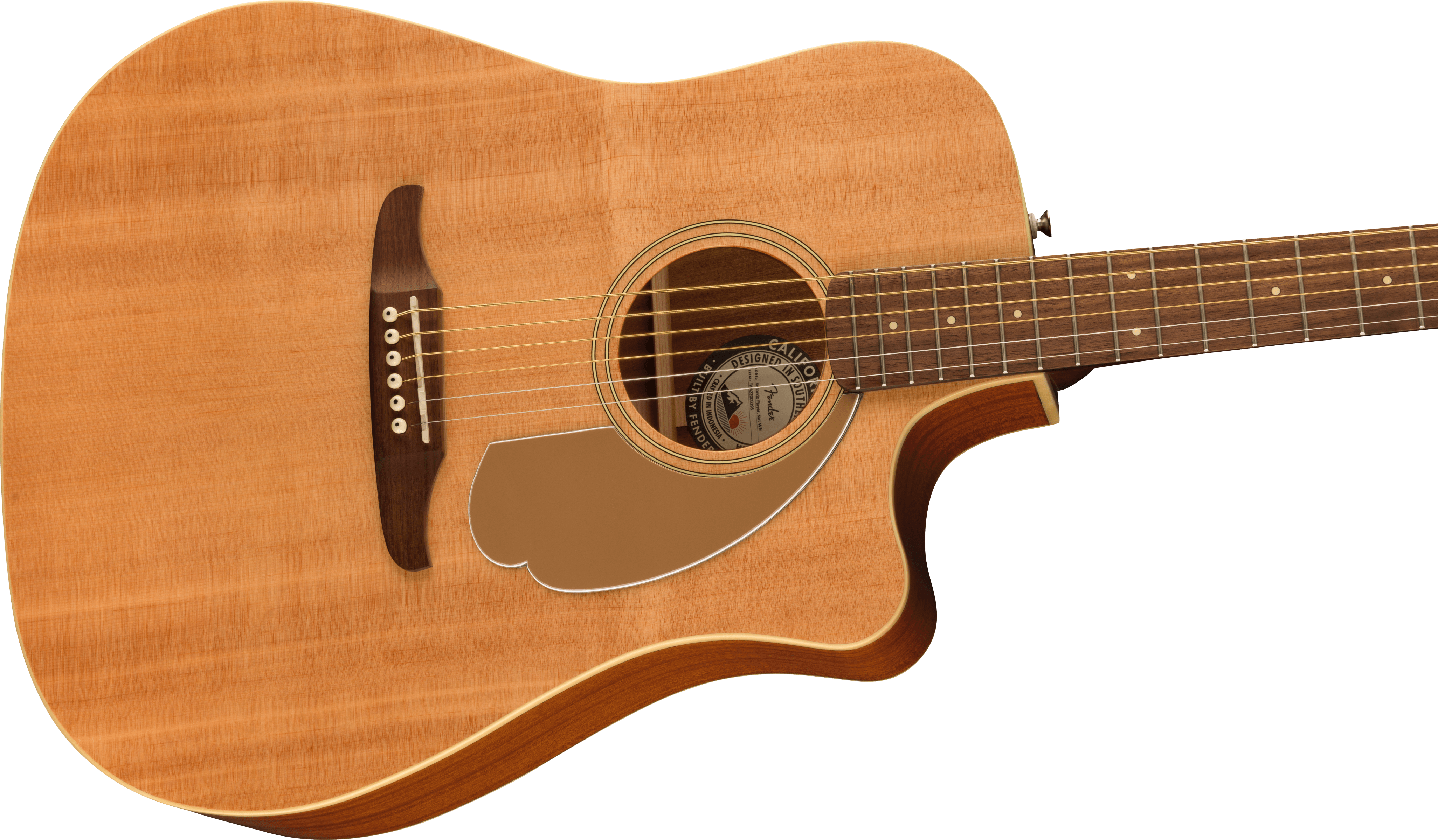 Fender® Redondo Player, Walnut Fingerboard, Gold Pickguard, Natural