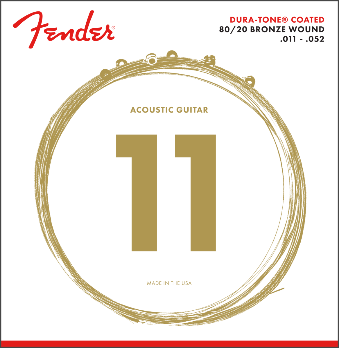 Fender® Dura-Tone® 880CL 80/20 Coated 11-52