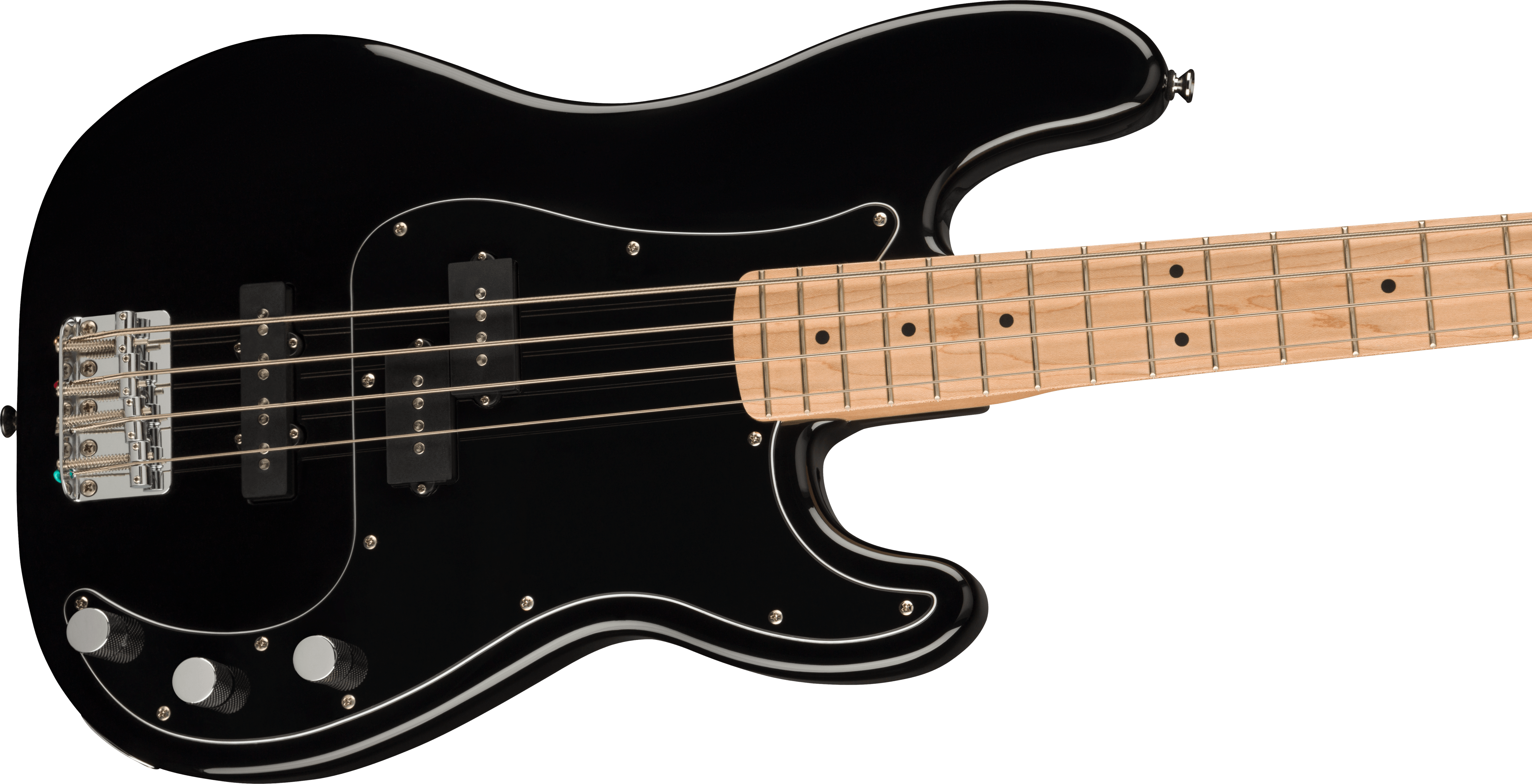 Squier® Affinity Series™ Precision Bass® PJ Pack, Maple Fingerboard, Black, Gig Bag, Rumble 15 - 230V EU