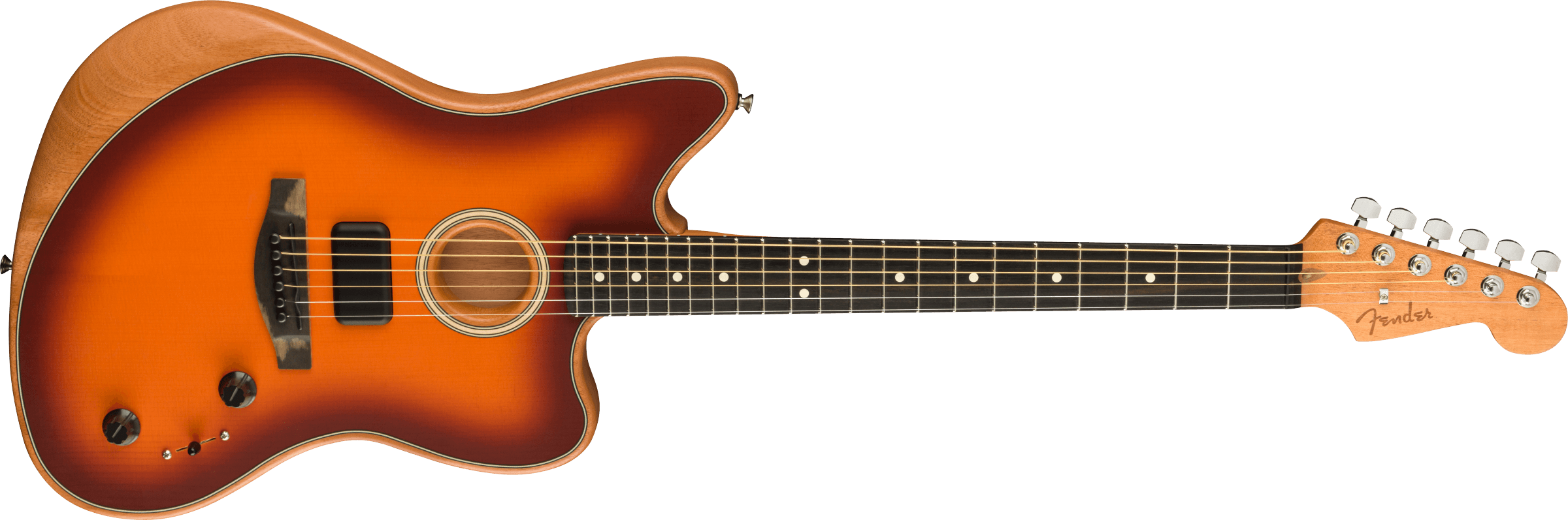 Fender® American Acoustasonic® Jazzmaster®, Tobacco Sunburst, Ebony Fingerboard