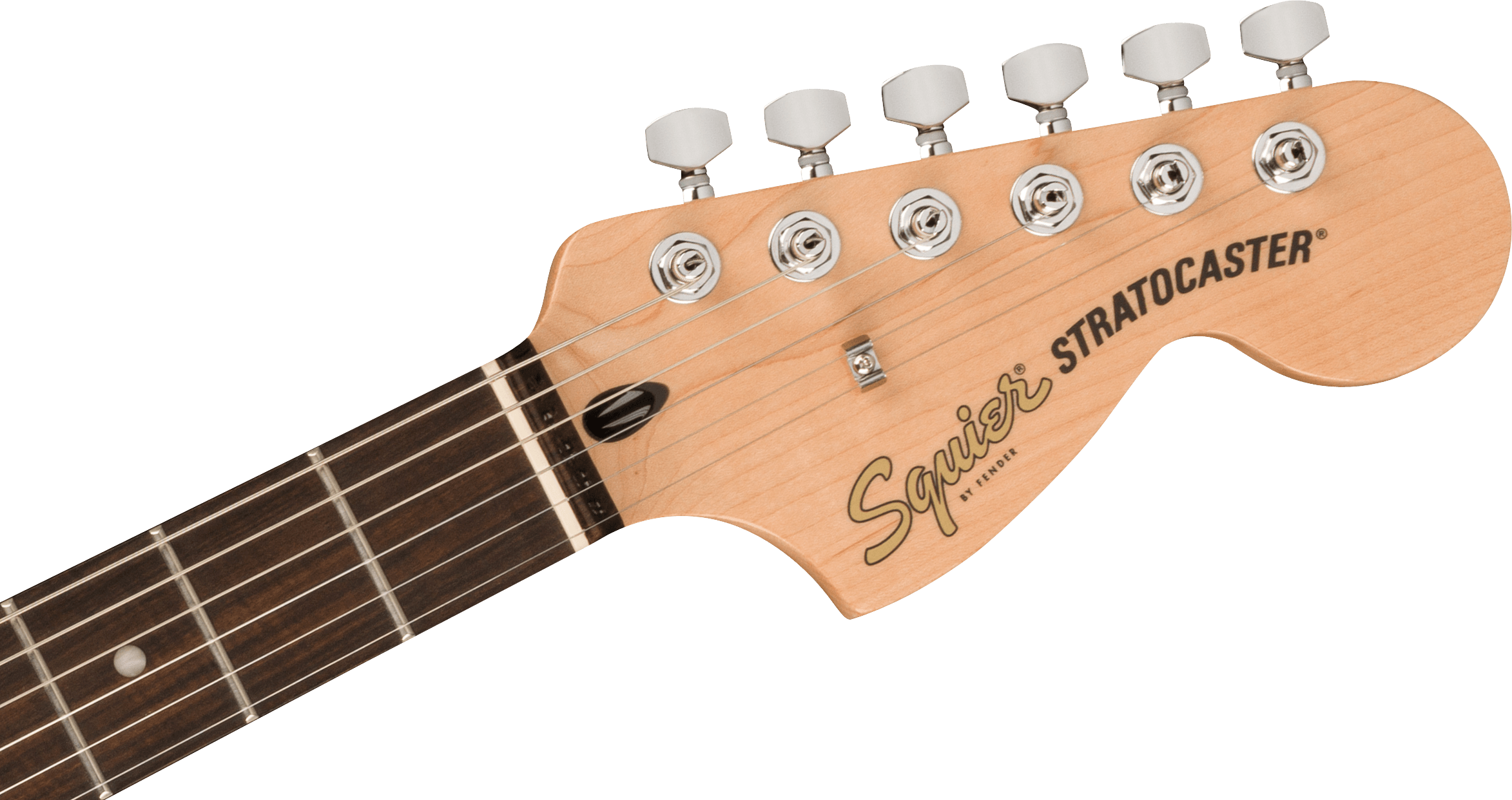 Squier®  FSR Affinity Series™ Stratocaster® QMT, Laurel Fingerboard, White Pearloid Pickguard, Crimson Red Transparent