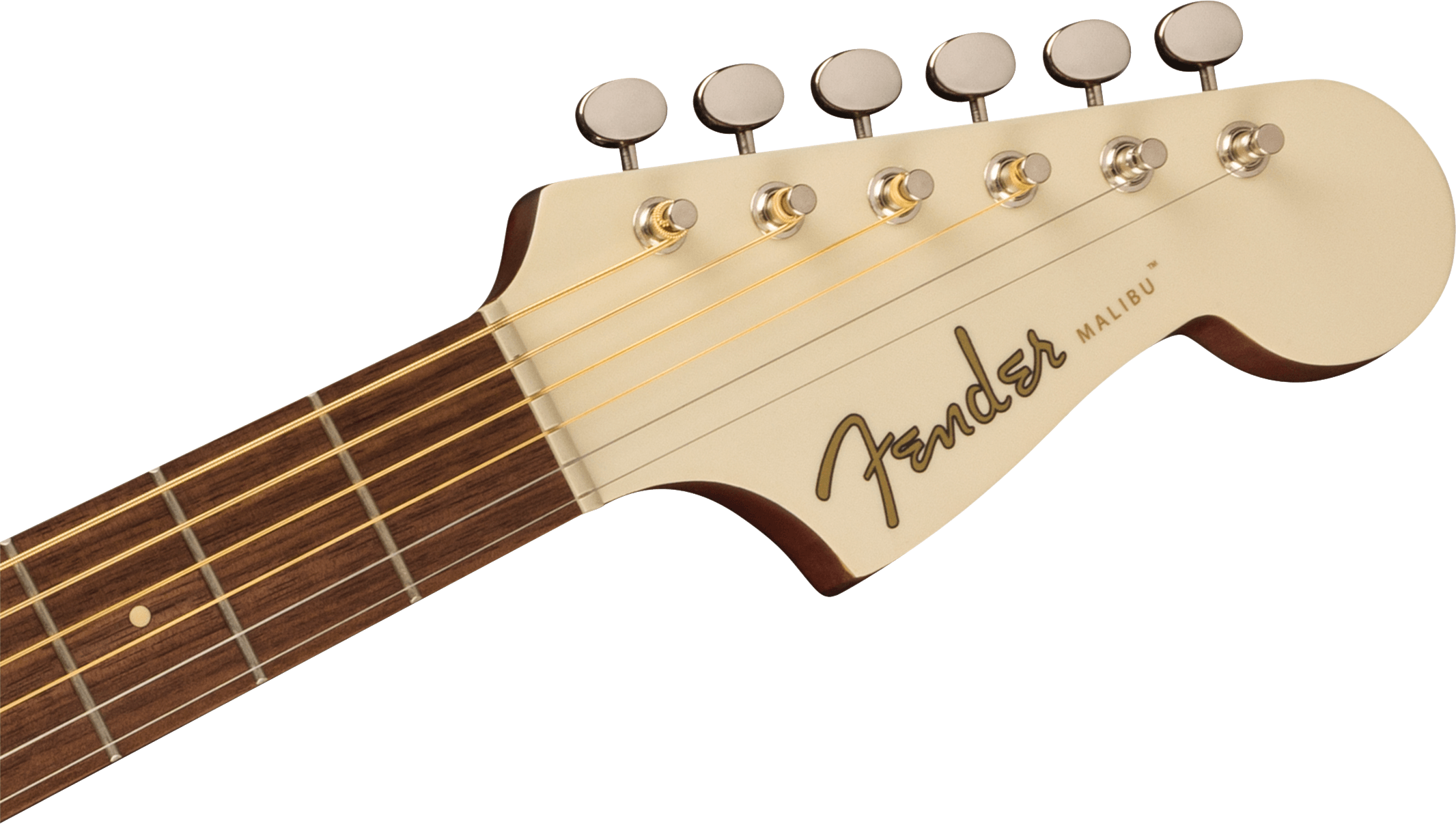 Fender® Malibu Player, Walnut Fingerboard, Tortoiseshell Pickguard, Olympic White