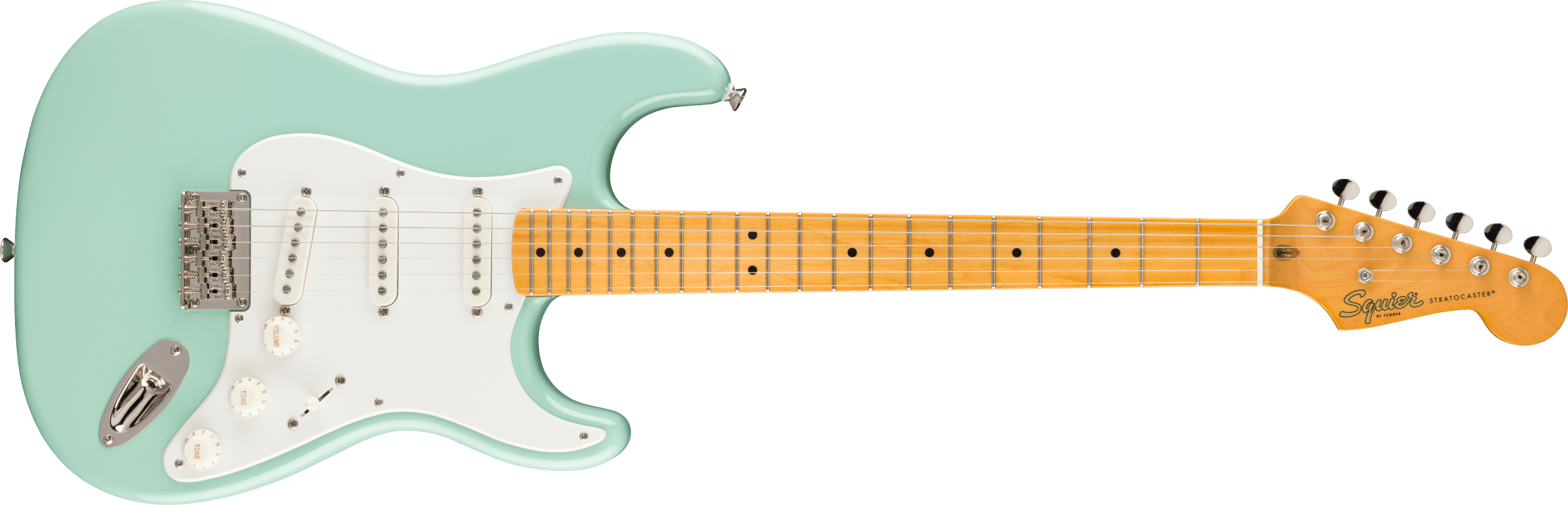 Squier® Classic Vibe™ '50s Stratocaster® HT, Maple Fingerboard, Parchment Pickguard, Surf Green