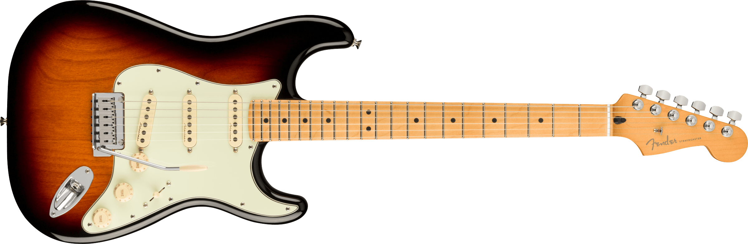 Fender® Player Plus Stratocaster®, Maple Fingerboard, 3-Color Sunburst