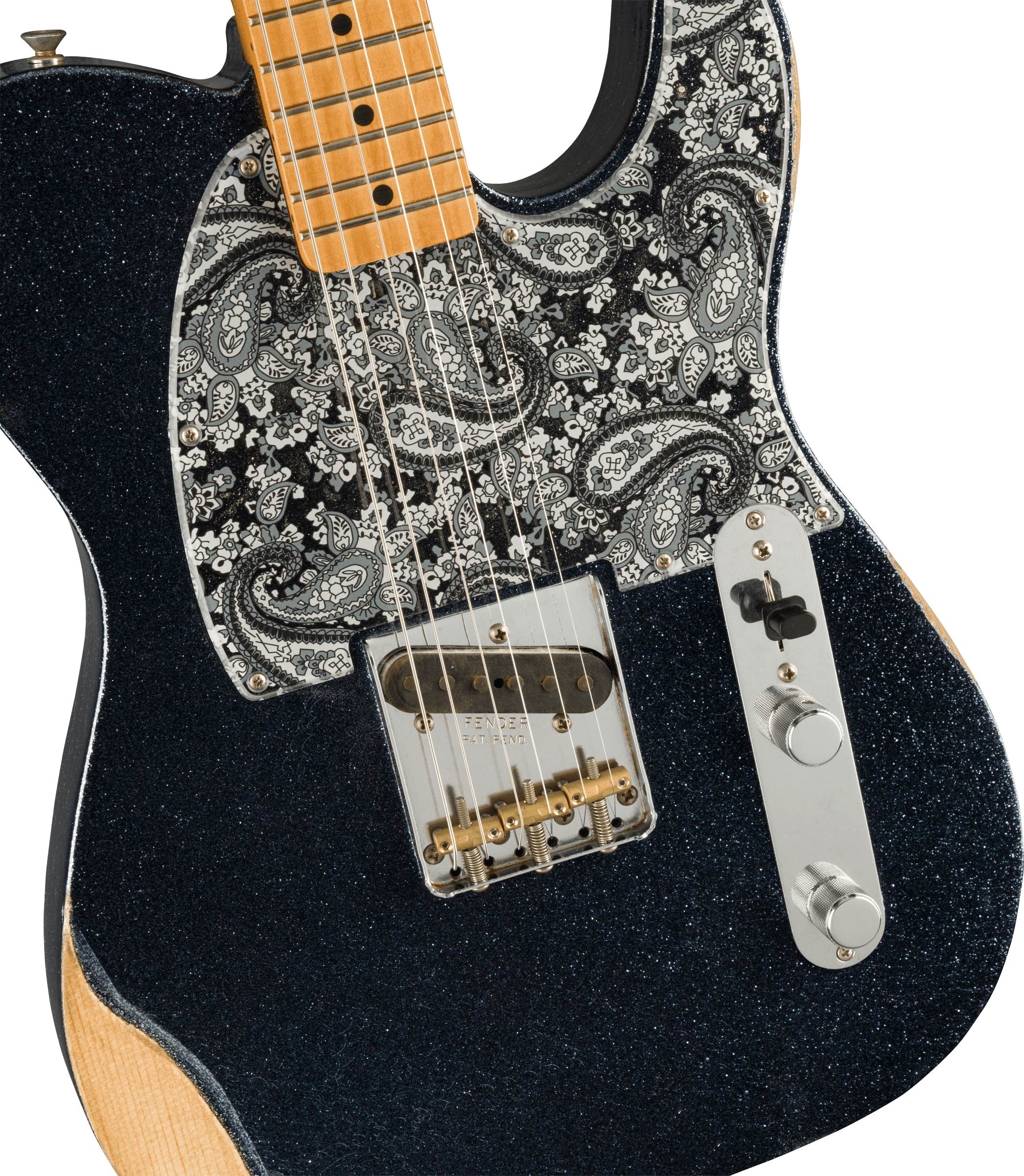 Fender® Brad Paisley Esquire®, Maple, Black Sparkle