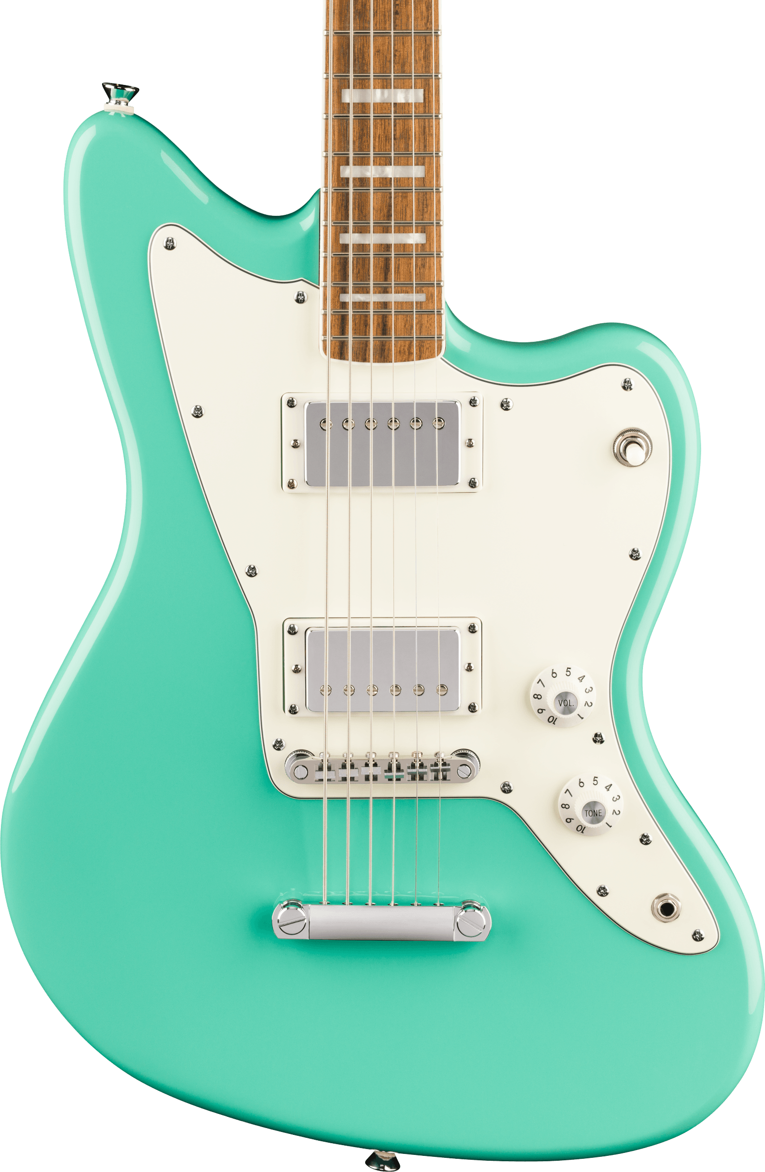 Squier® Paranormal Baritone Jazzmaster® HH, Laurel Fingerboard, Parchment Pickguard, Sea Foam Green