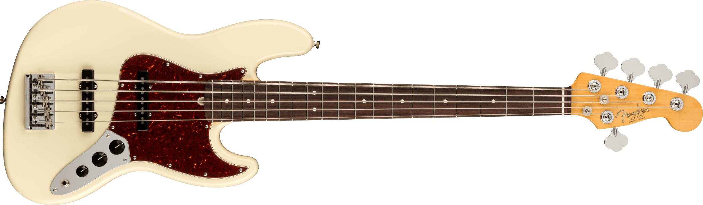 Fender® American Professional II Jazz Bass® V, Rosewood Fingerboard, Olympic White
