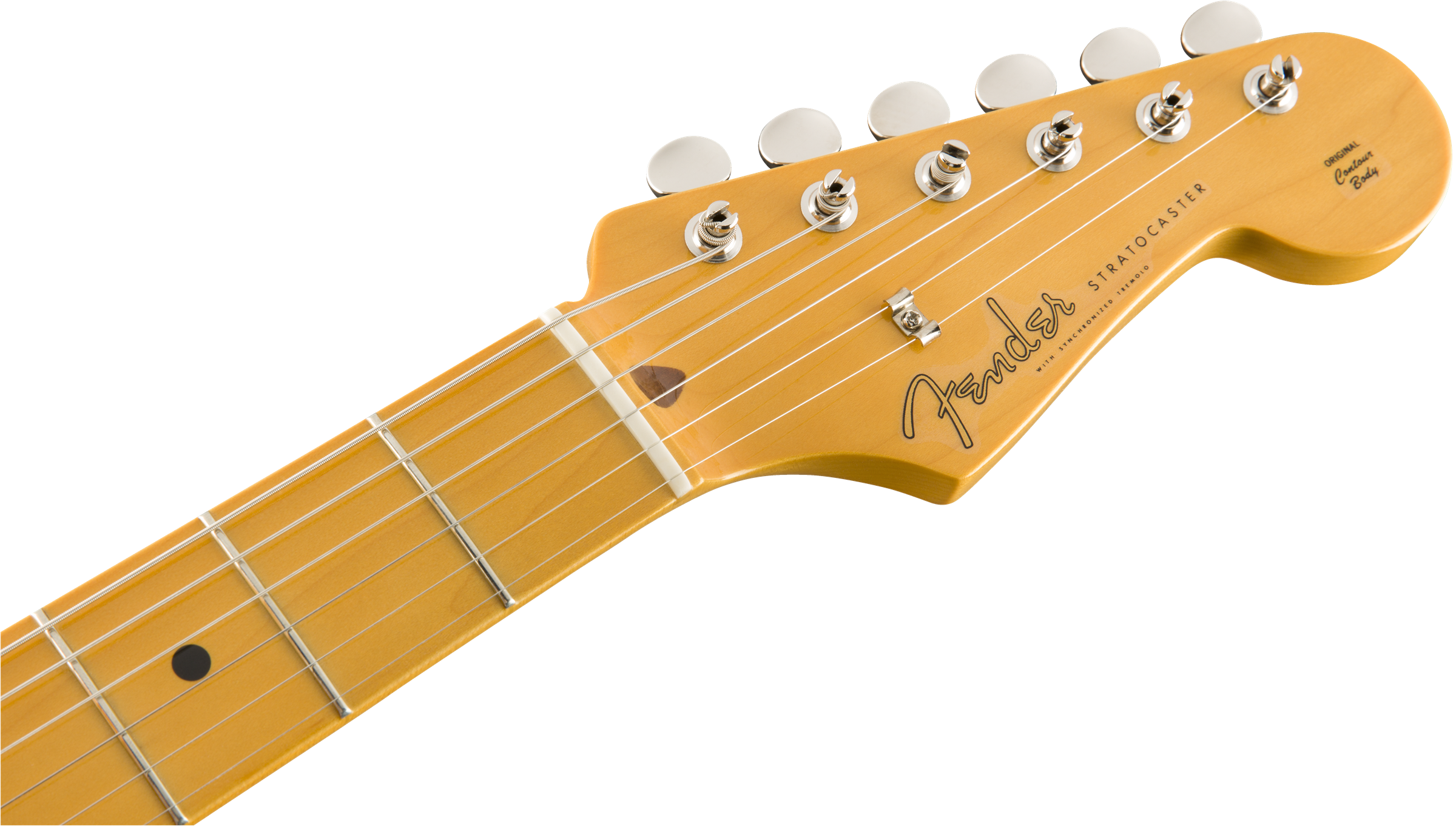 Fender® FSR Traditional 50s Strat, Maple Fingerboard, Inca Silver with Shoreline Gold Stripes