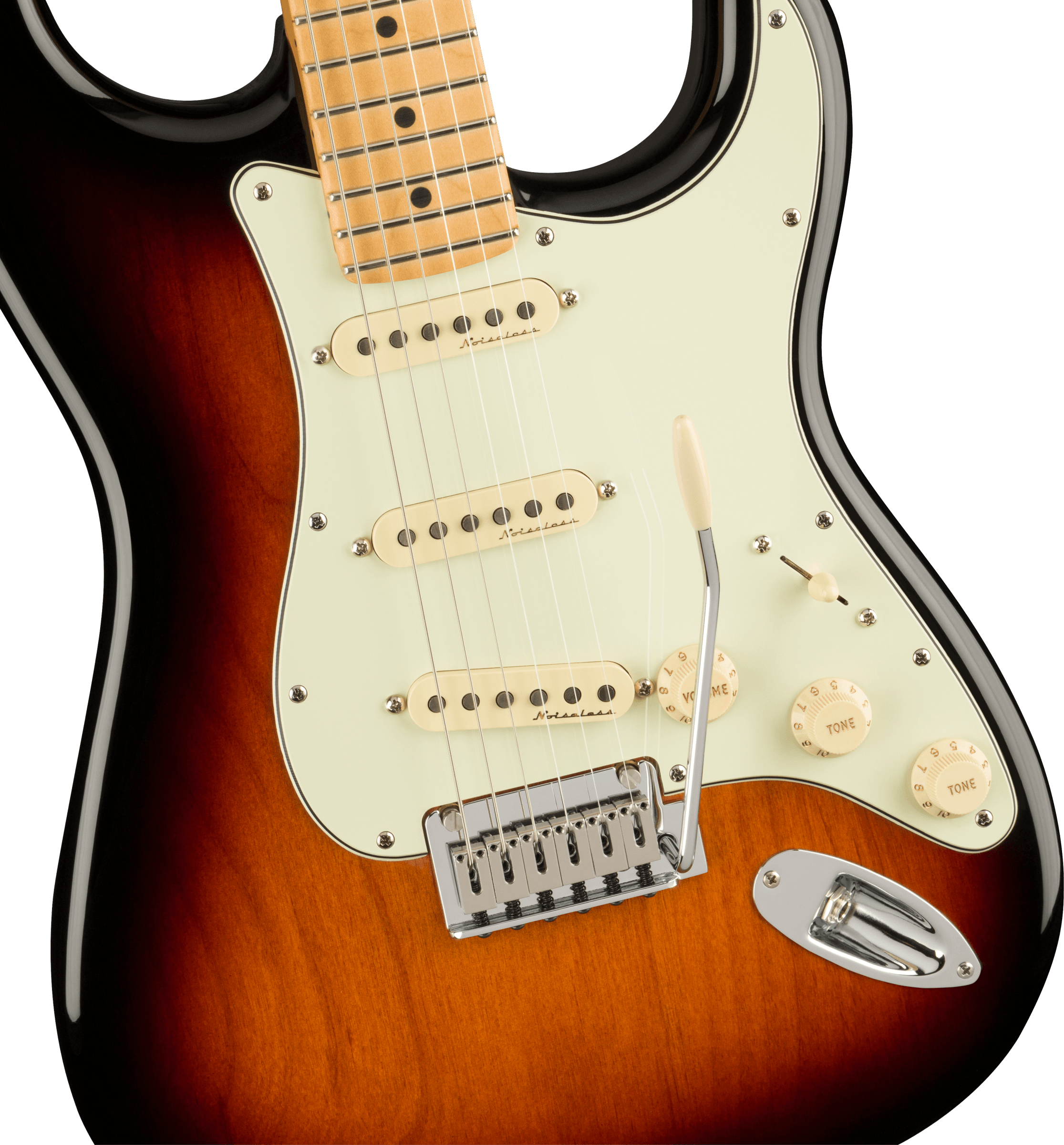 Fender® Player Plus Stratocaster®, Maple Fingerboard, 3-Color Sunburst