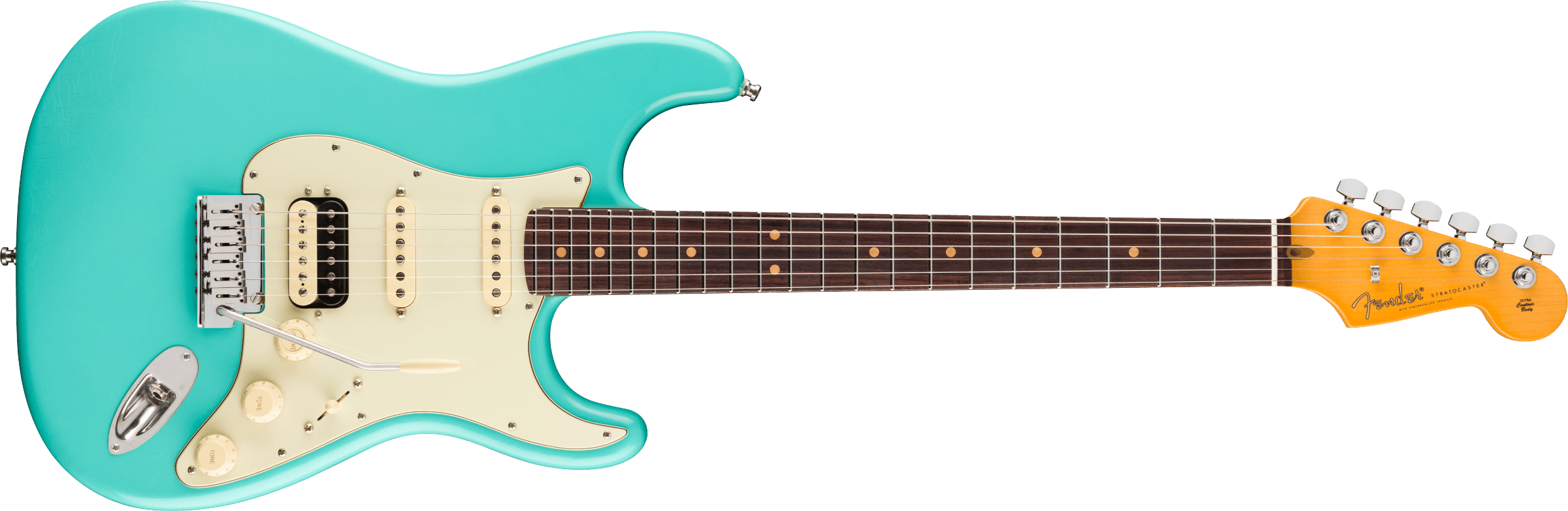 Fender® American Ultra Luxe Vintage '60s Stratocaster® HSS, Rosewood Fingerboard, Sea Foam Green