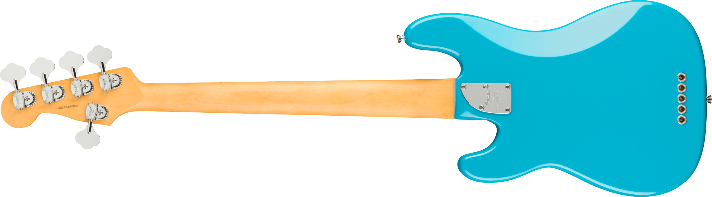 Fender® American Professional II Precision Bass® V, Maple Fingerboard, Miami Blue