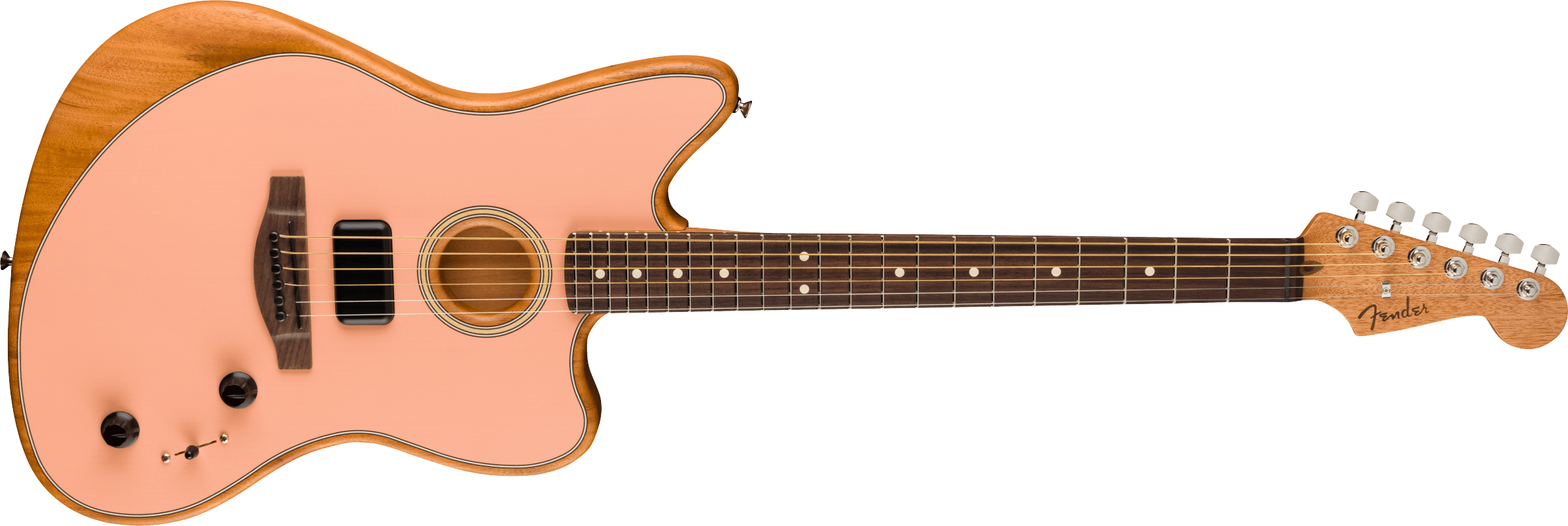 Fender® Acoustasonic® Player Jazzmaster®, Rosewood Fingerboard, Shell Pink