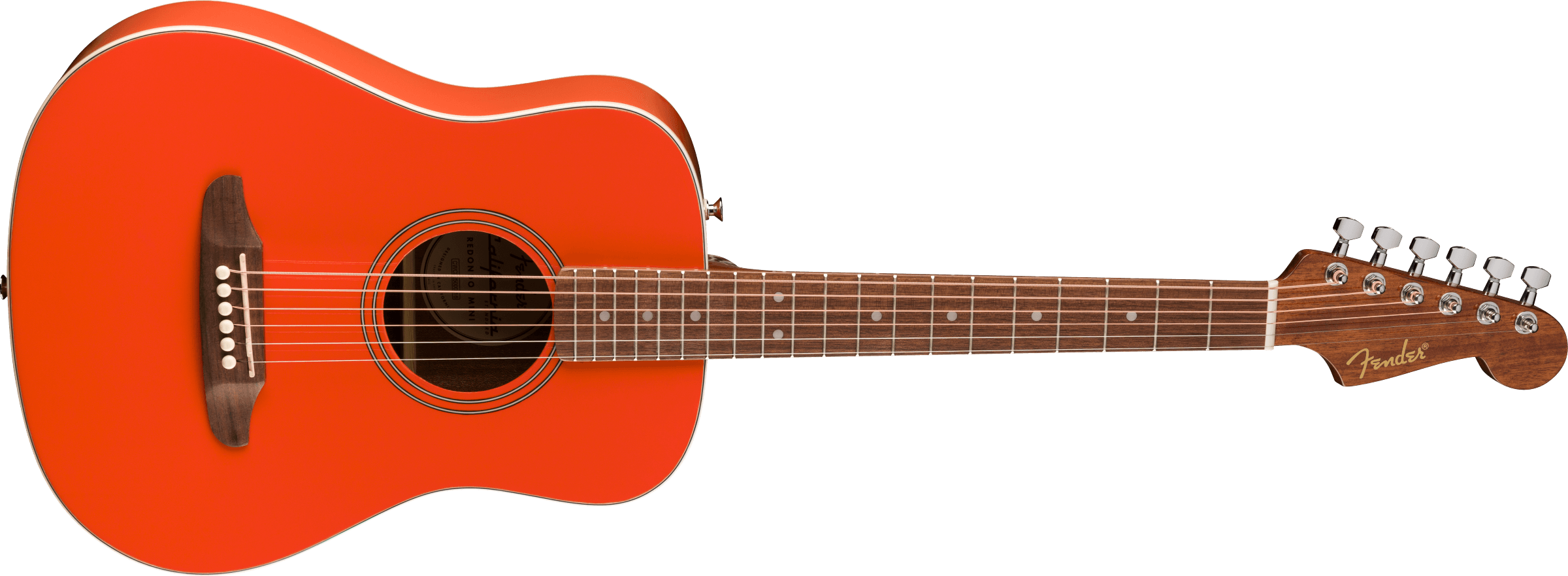 Fender® California Standard Redondo™ Mini with Bag, Spruce Top, Fiesta Red
