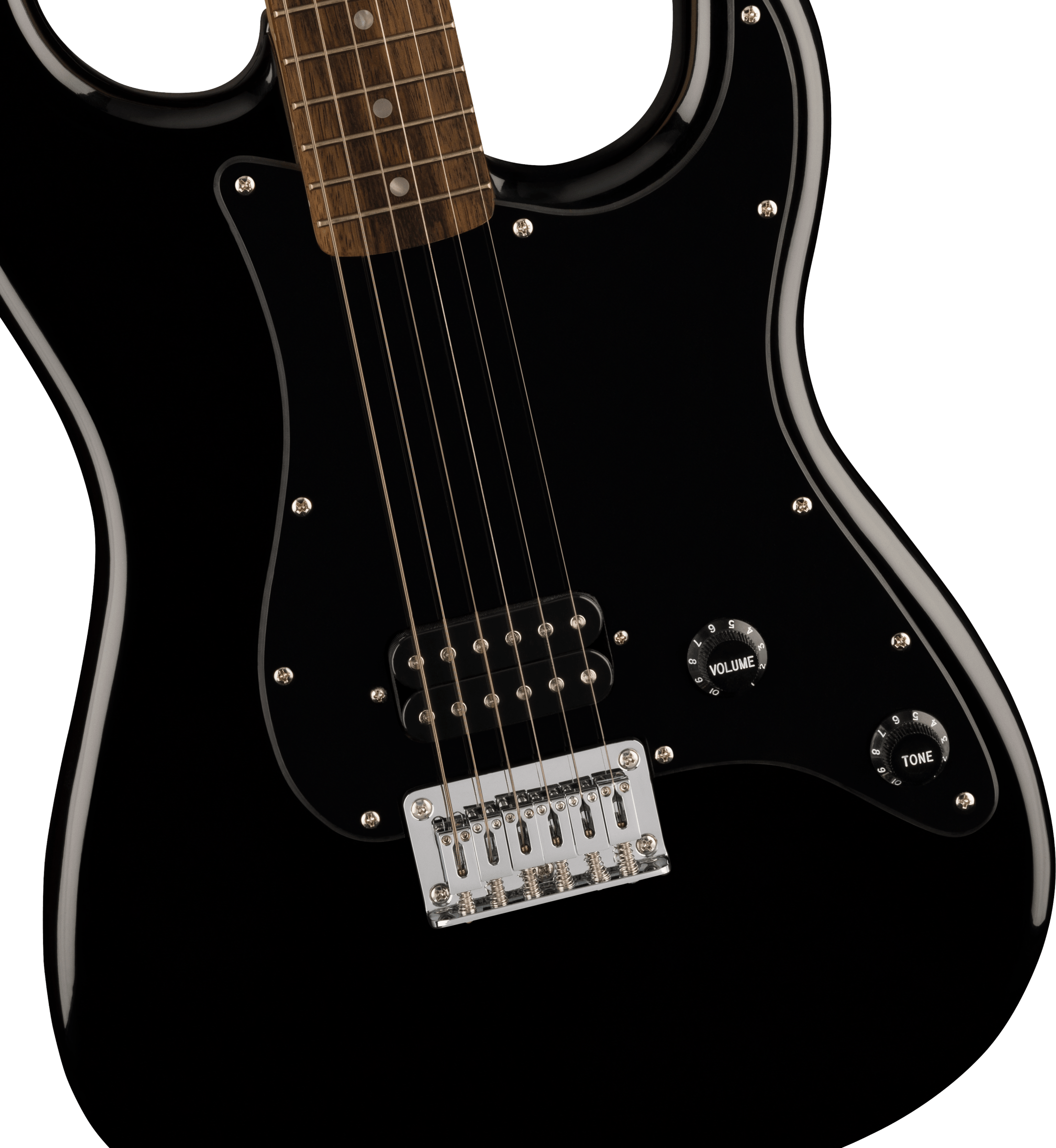 Squier® Sonic® Stratocaster® HT H, Laurel Fingerboard, Black Pickguard, Black