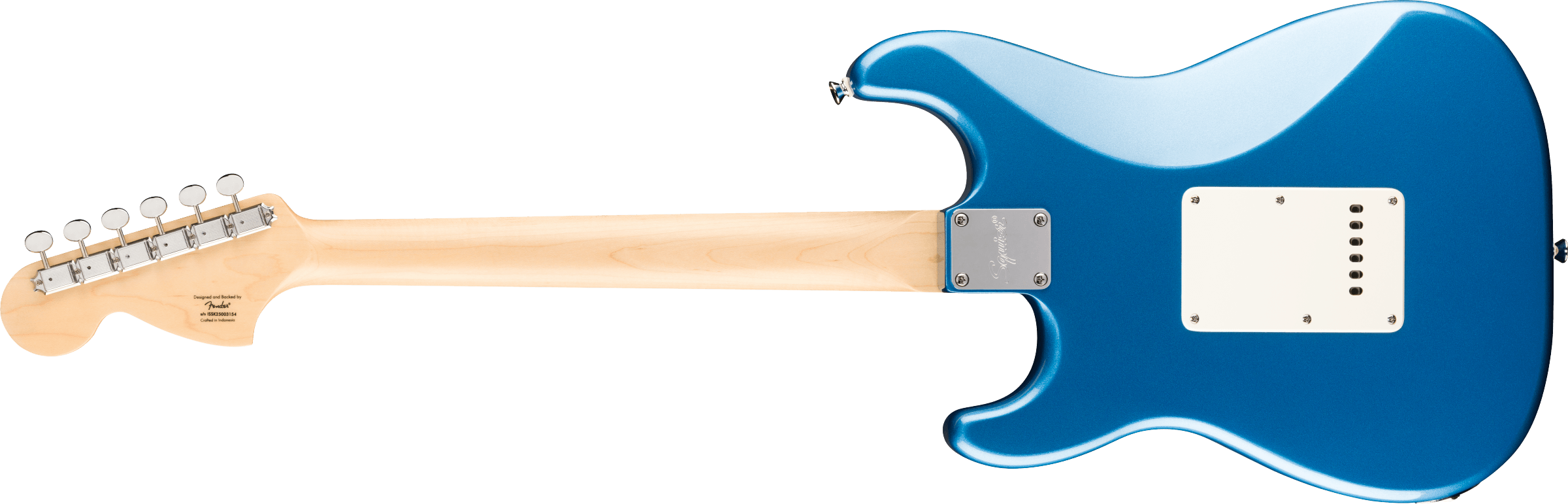 Squier® Paranormal Stratocaster® Deluxe, Maple Fingerboard, Parchment Pickguard, Lake Placid Blue