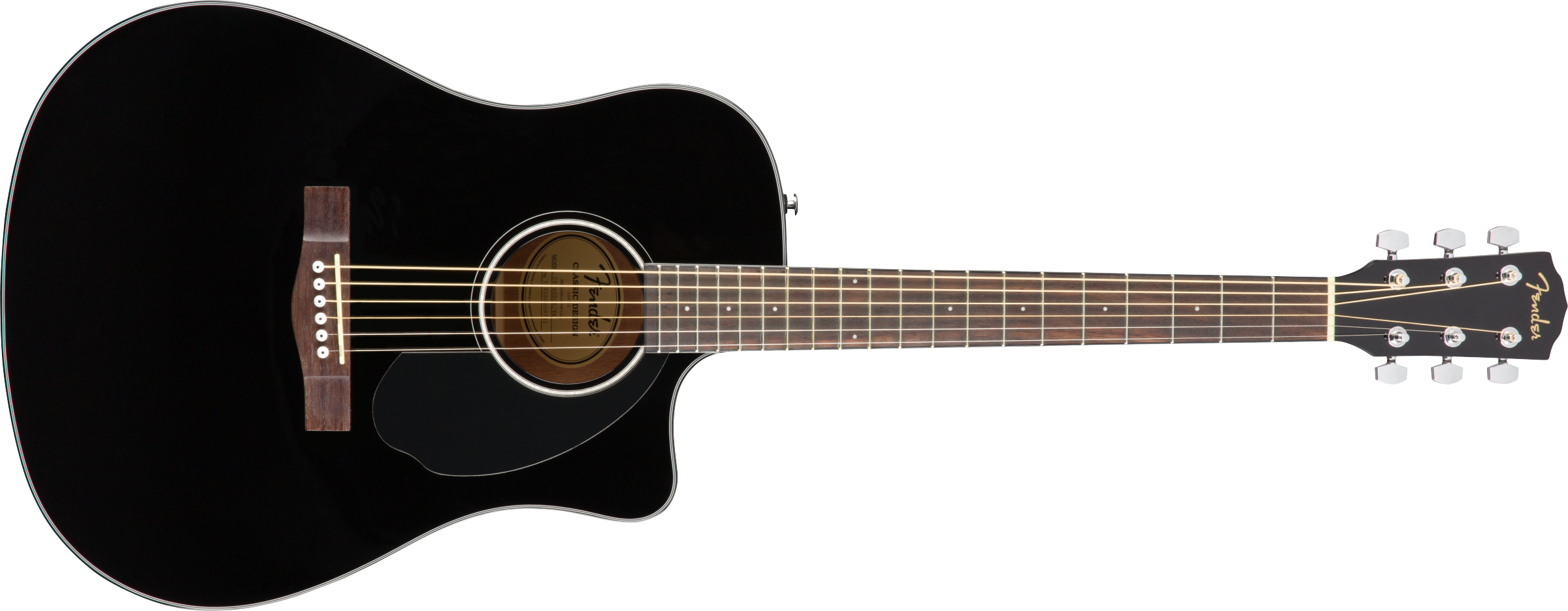 Fender® CD-60SCE Dreadnought, Walnut Fingerboard, Black