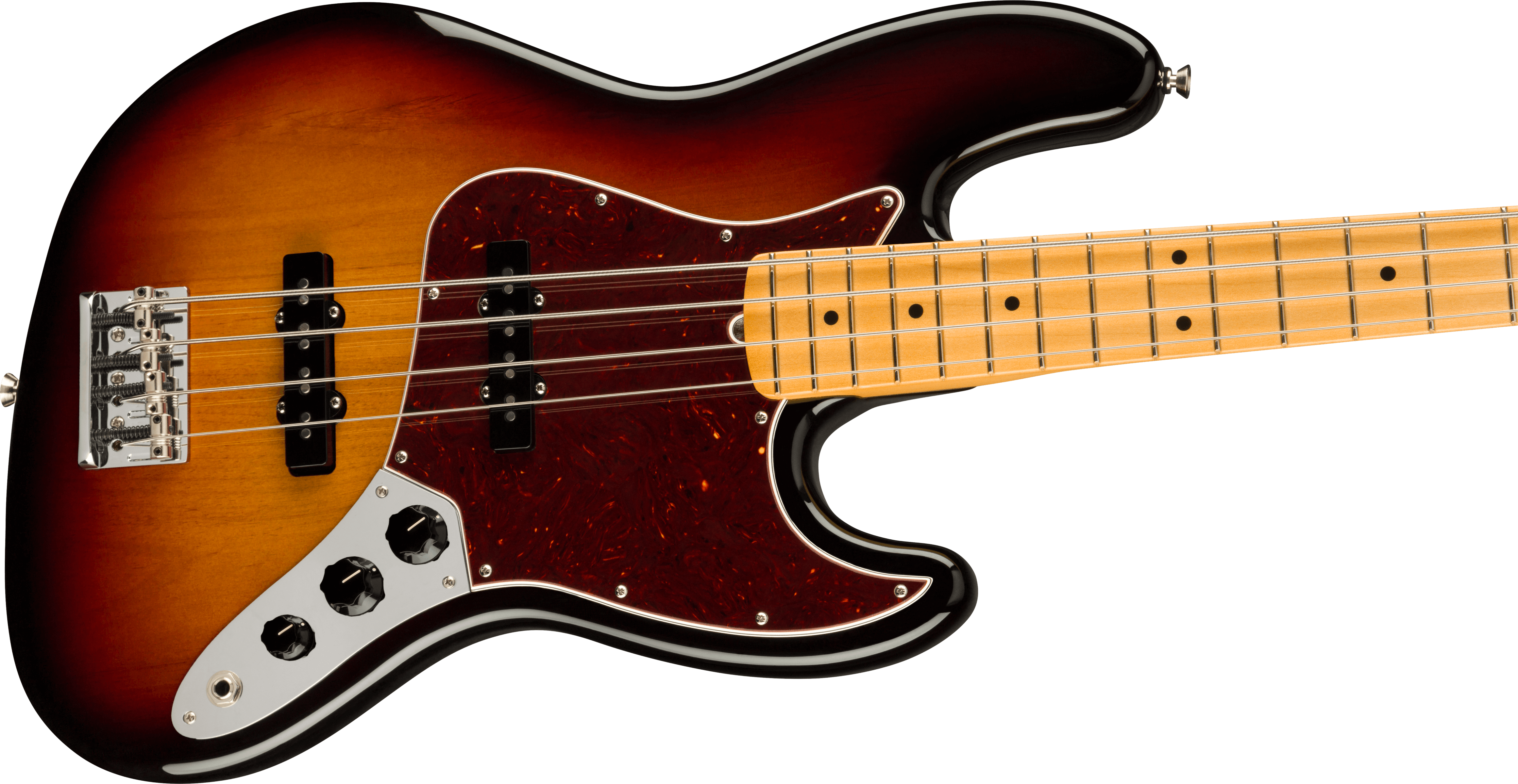 Fender® American Professional II Jazz Bass®, Maple Fingerboard, 3-Color Sunburst