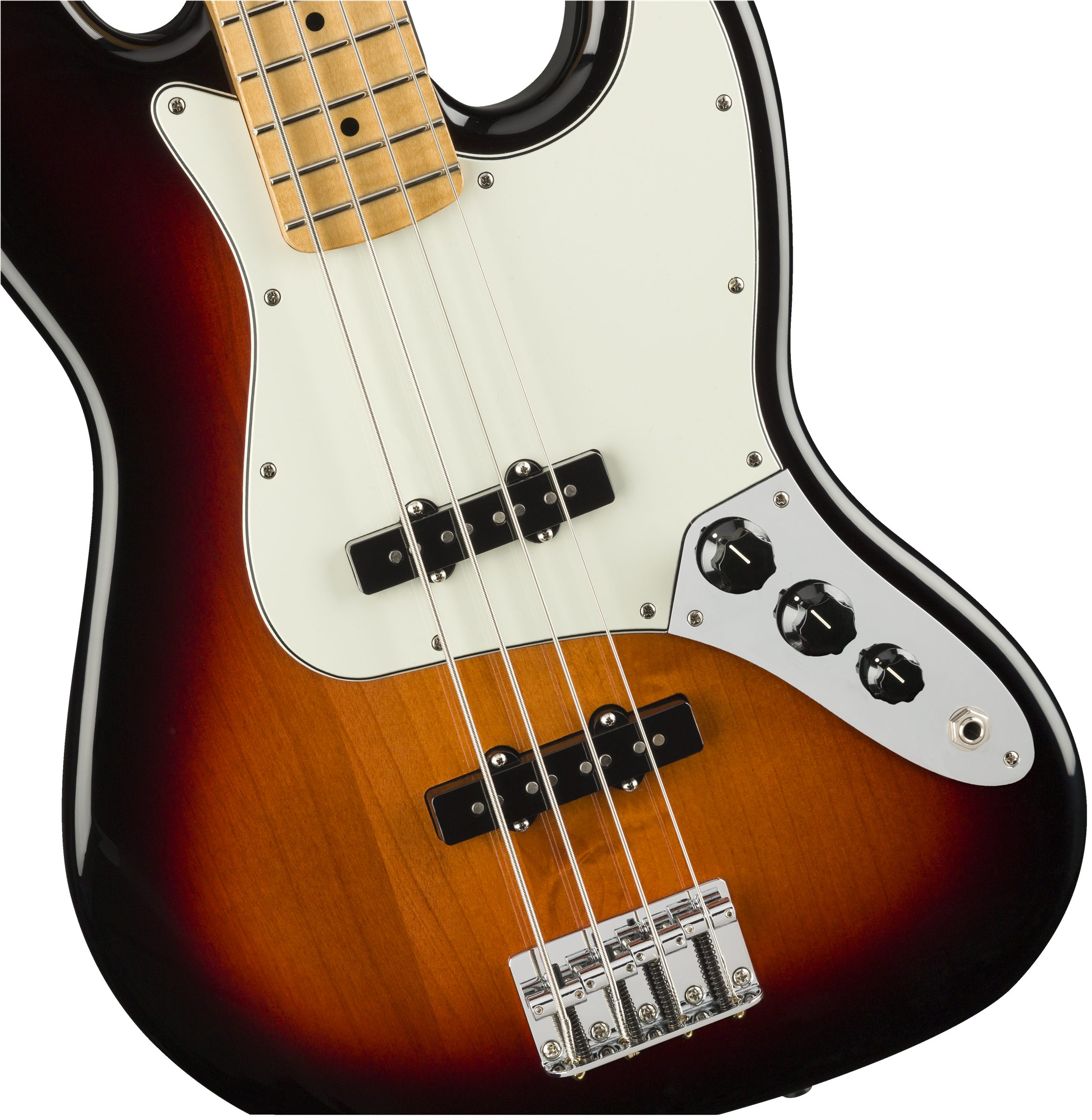 Fender® Player Jazz Bass®, Maple Fingerboard, 3-Color Sunburst