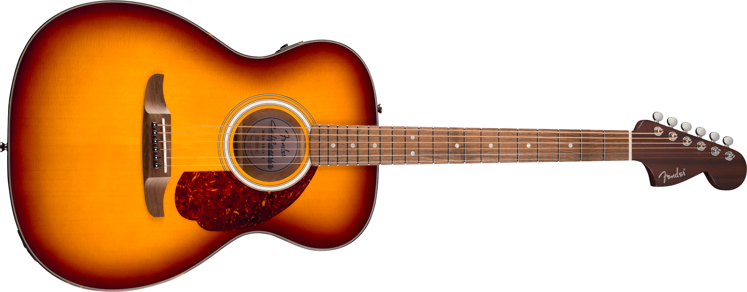 Fender® California Deluxe Monterey™ E, Walnut Fingerboard, Honey Sunburst