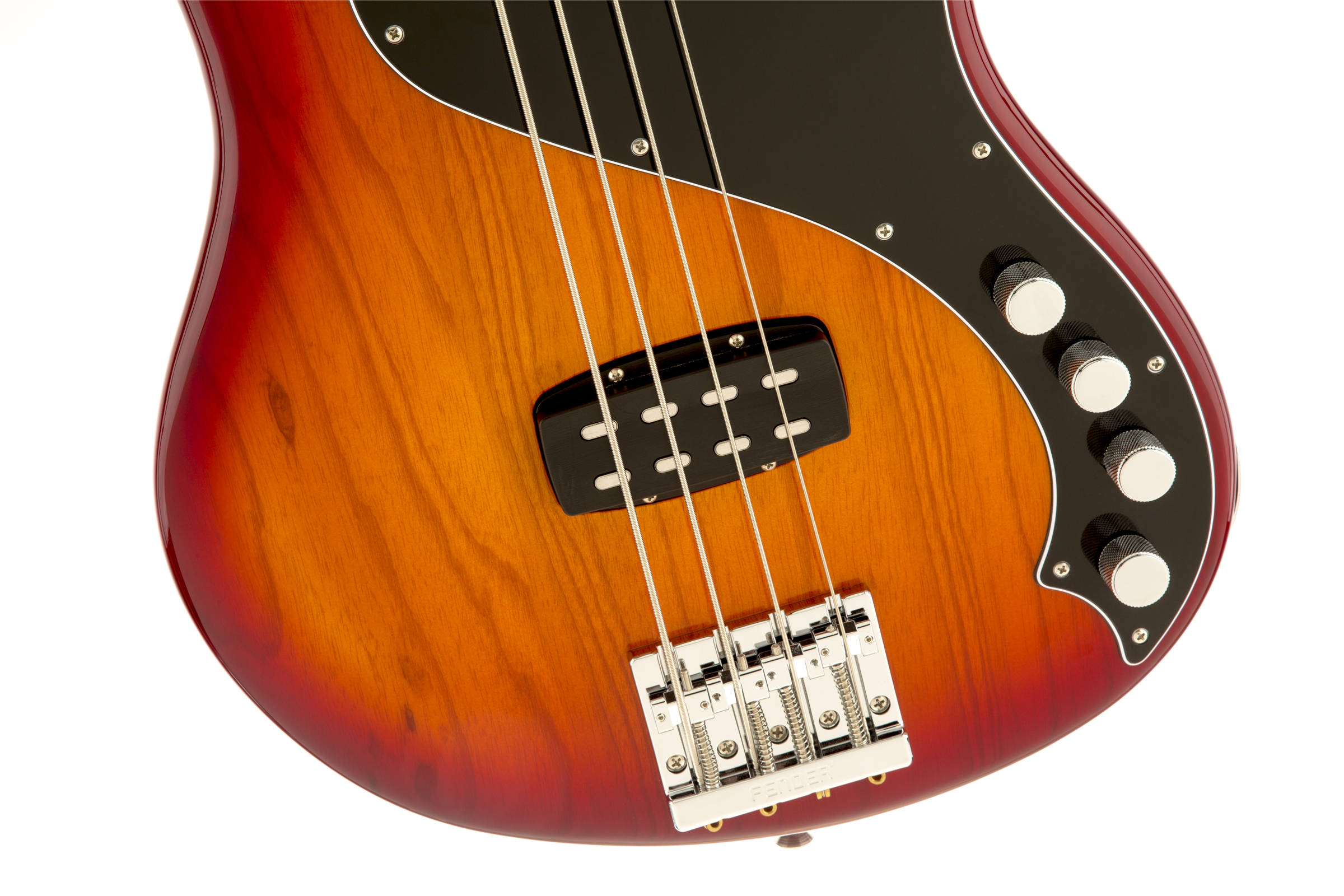 Fender® Deluxe Dimension Bass IV, Rosewood Fingerboard, Aged Cherry Burst