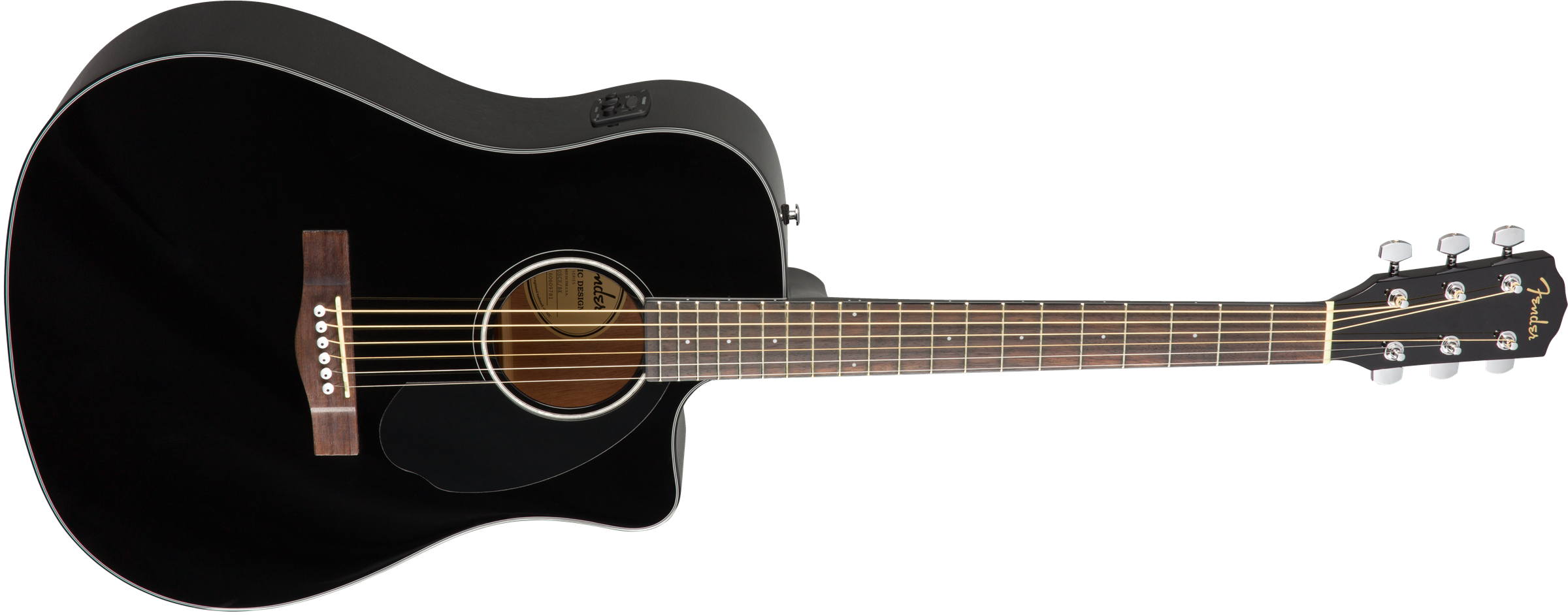 Fender® CD-60SCE Dreadnought, Walnut Fingerboard, Black