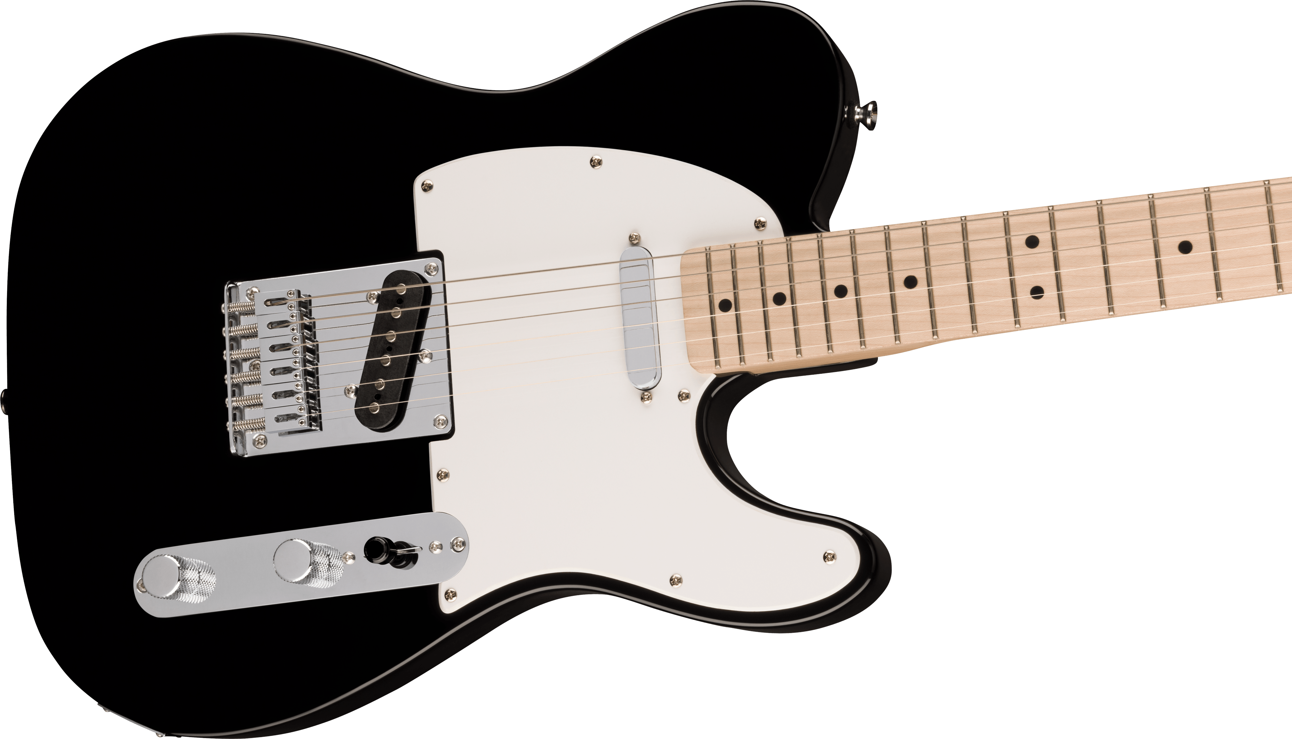 Squier® Sonic® Telecaster®, Maple Fingerboard, White Pickguard, Black