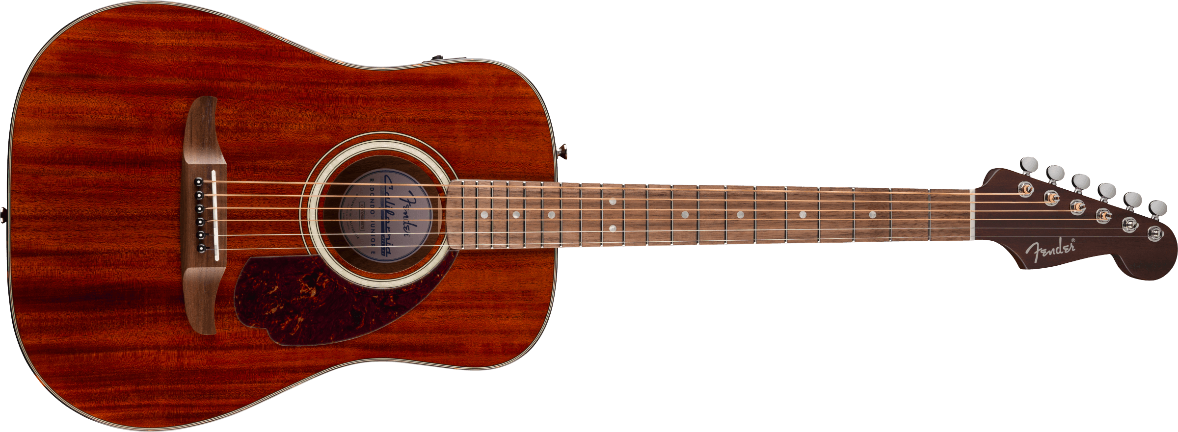 Fender® California Deluxe Redondo™ Jr. E Mahogany, Walnut Fingerboard, Natural