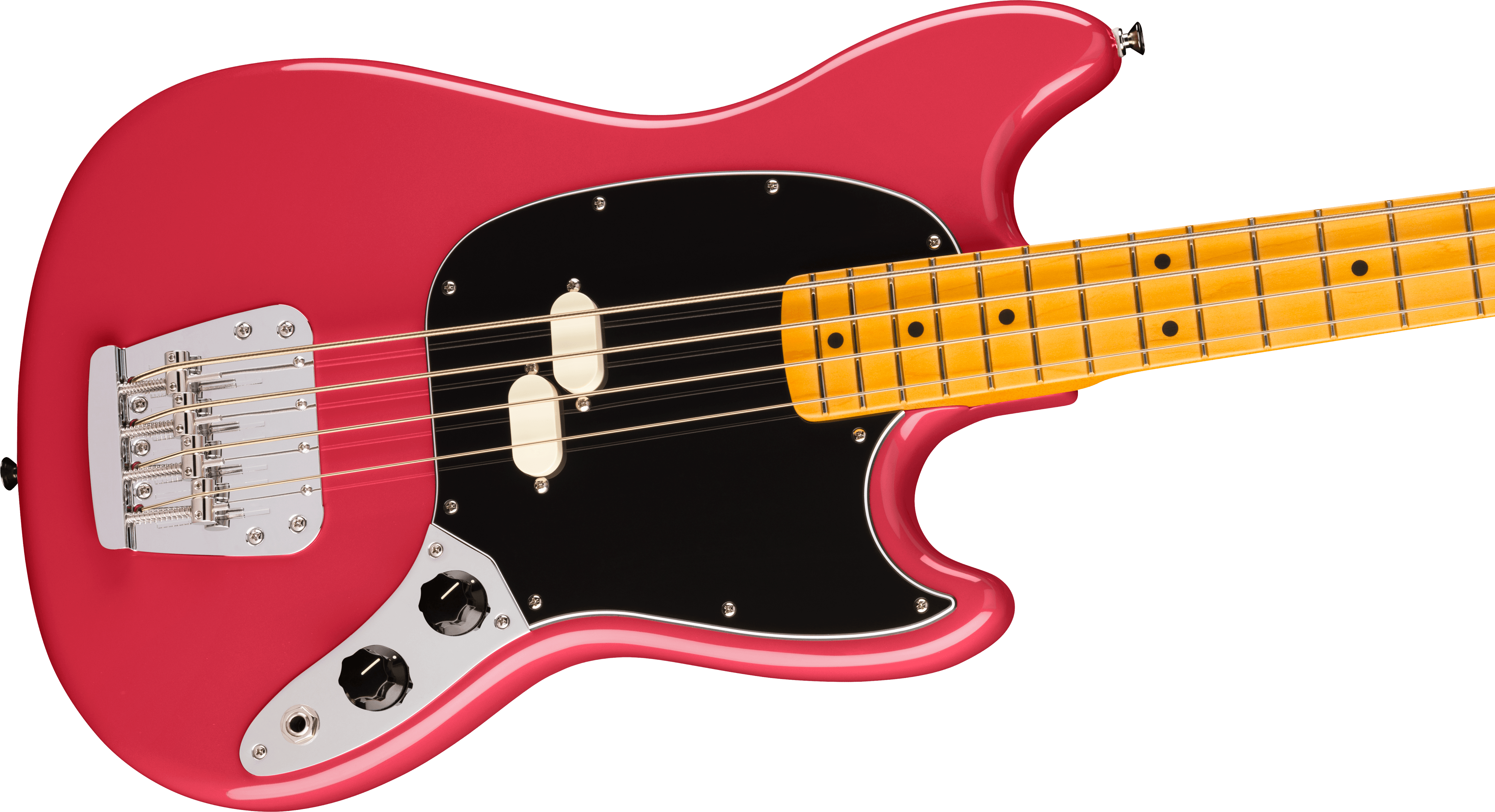 Fender® American Professional Classic Mustang Bass®, Maple Fingerboard, Faded Dakota Red