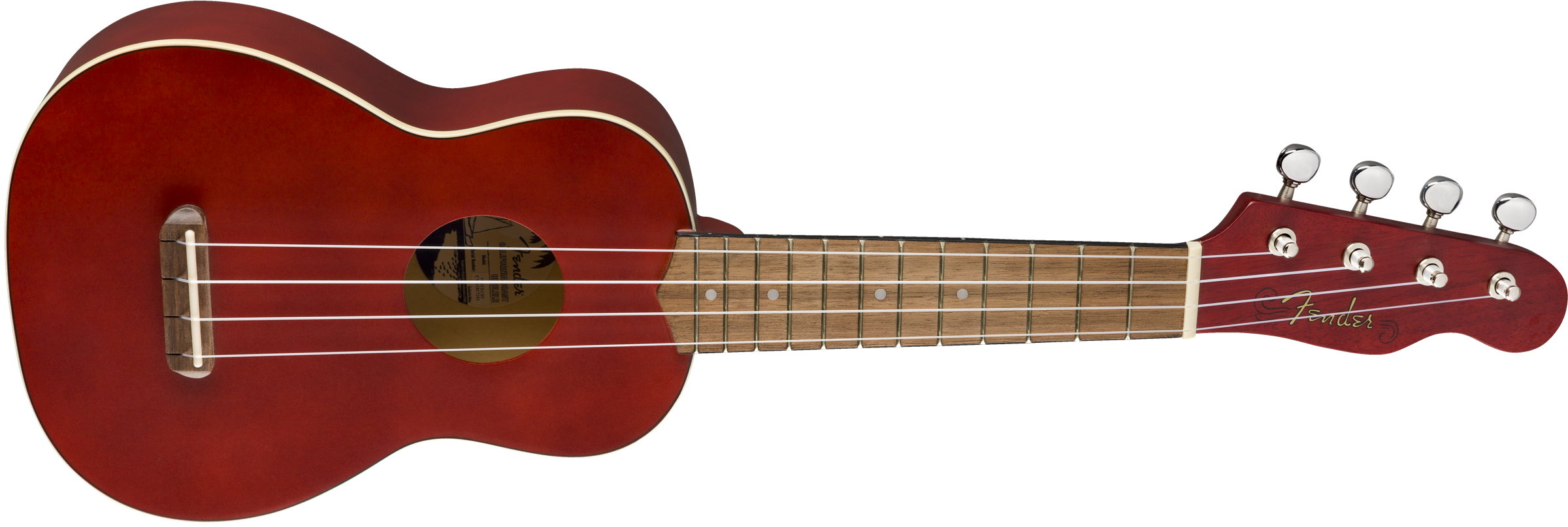 Fender® Venice Soprano Uke, Walnut Fingerboard, Cherry