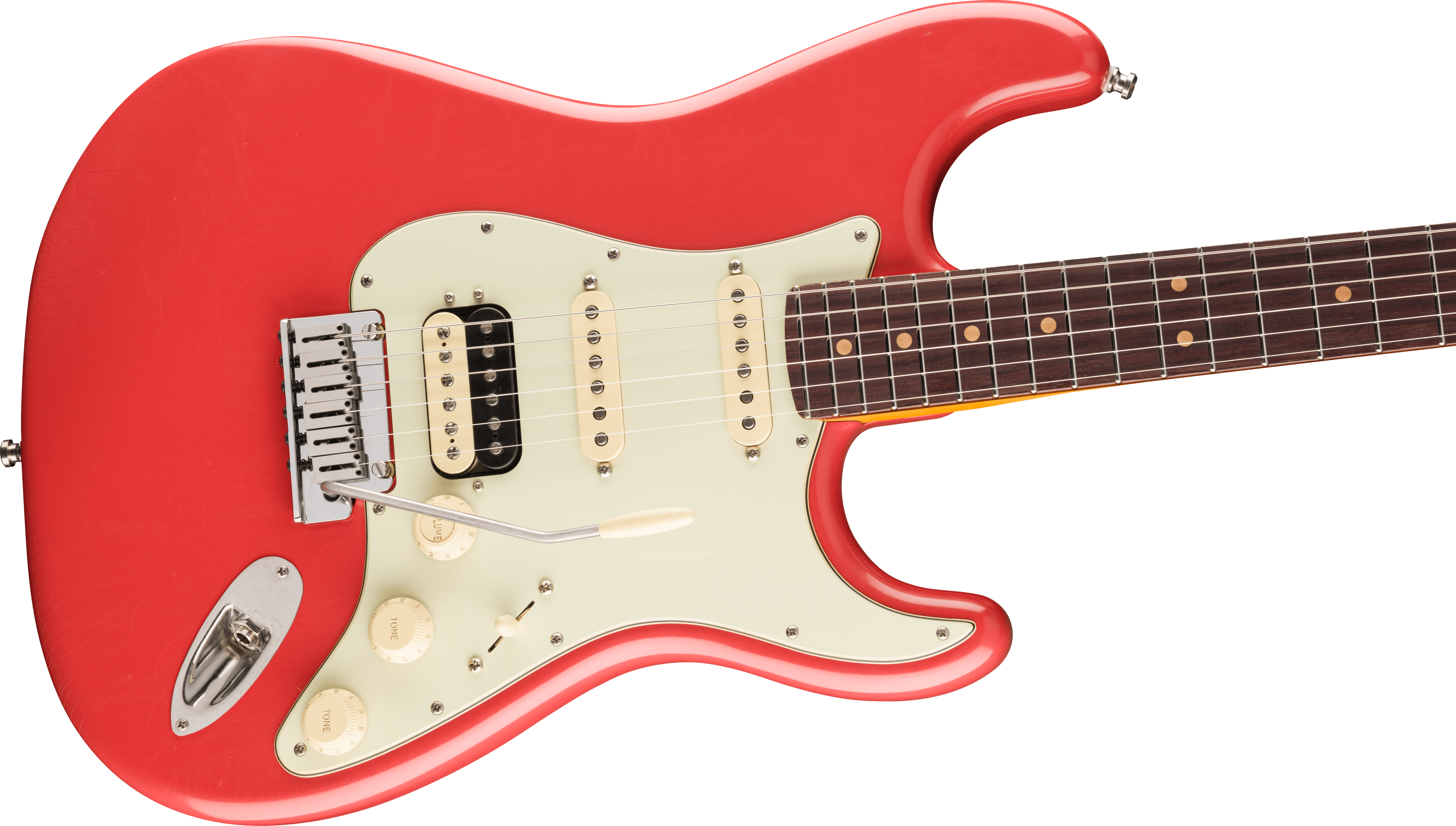 Fender® American Ultra Luxe Vintage '60s Stratocaster® HSS, Rosewood Fingerboard, Fiesta Red