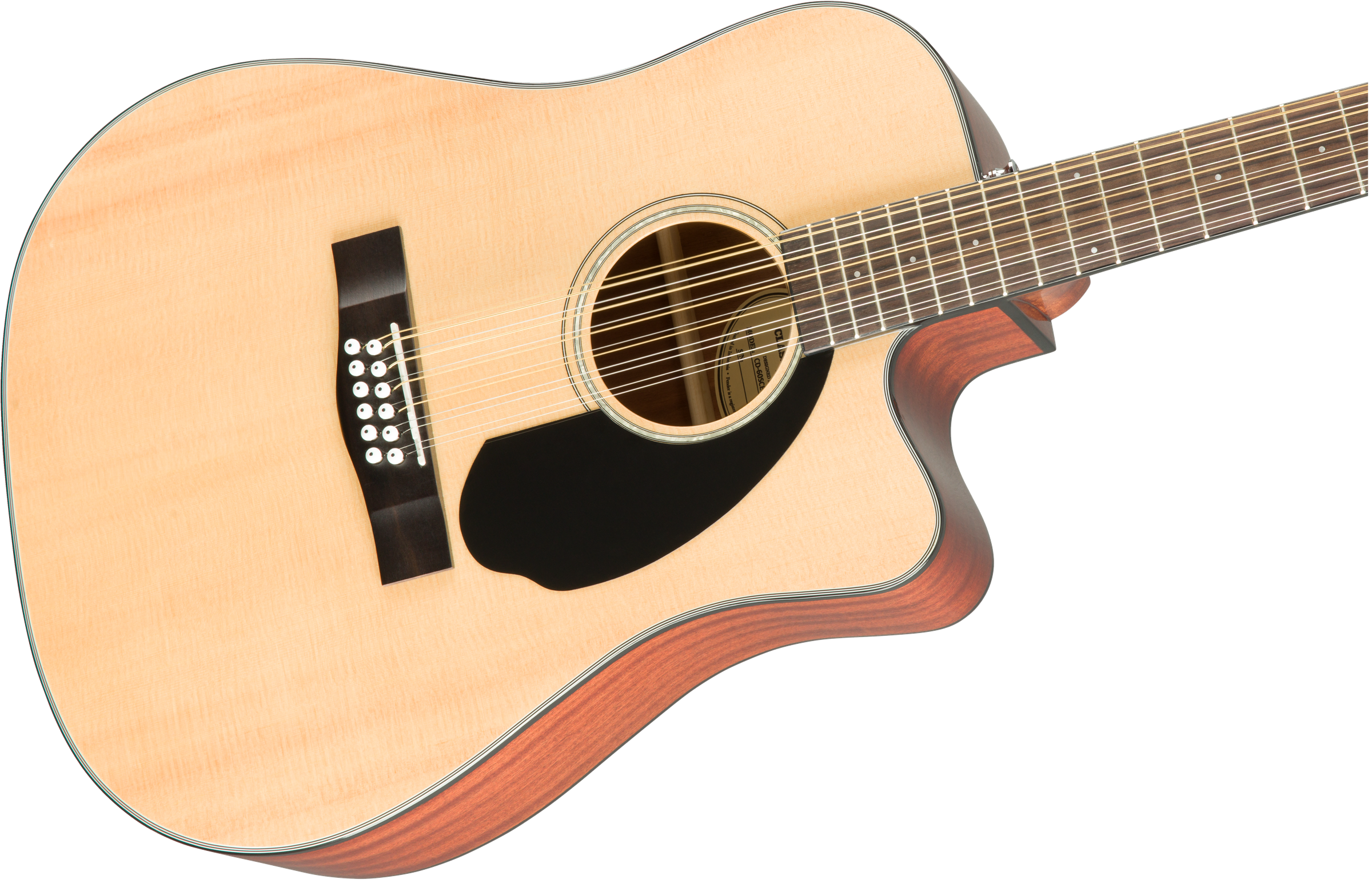 Fender® CD-60SCE Dreadnought 12-string, Walnut Fingerboard, Natural