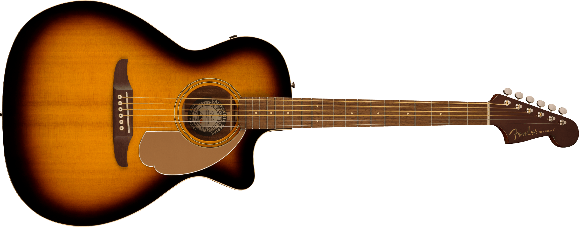Fender® Newporter Player, Walnut Fingerboard, Gold Pickguard, Sunburst