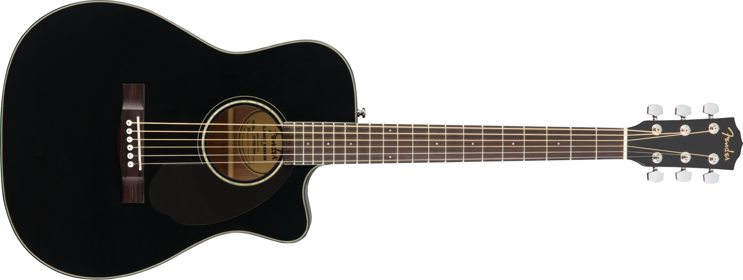 Fender® CC-60SCE Concert, Walnut Fingerboard, Black