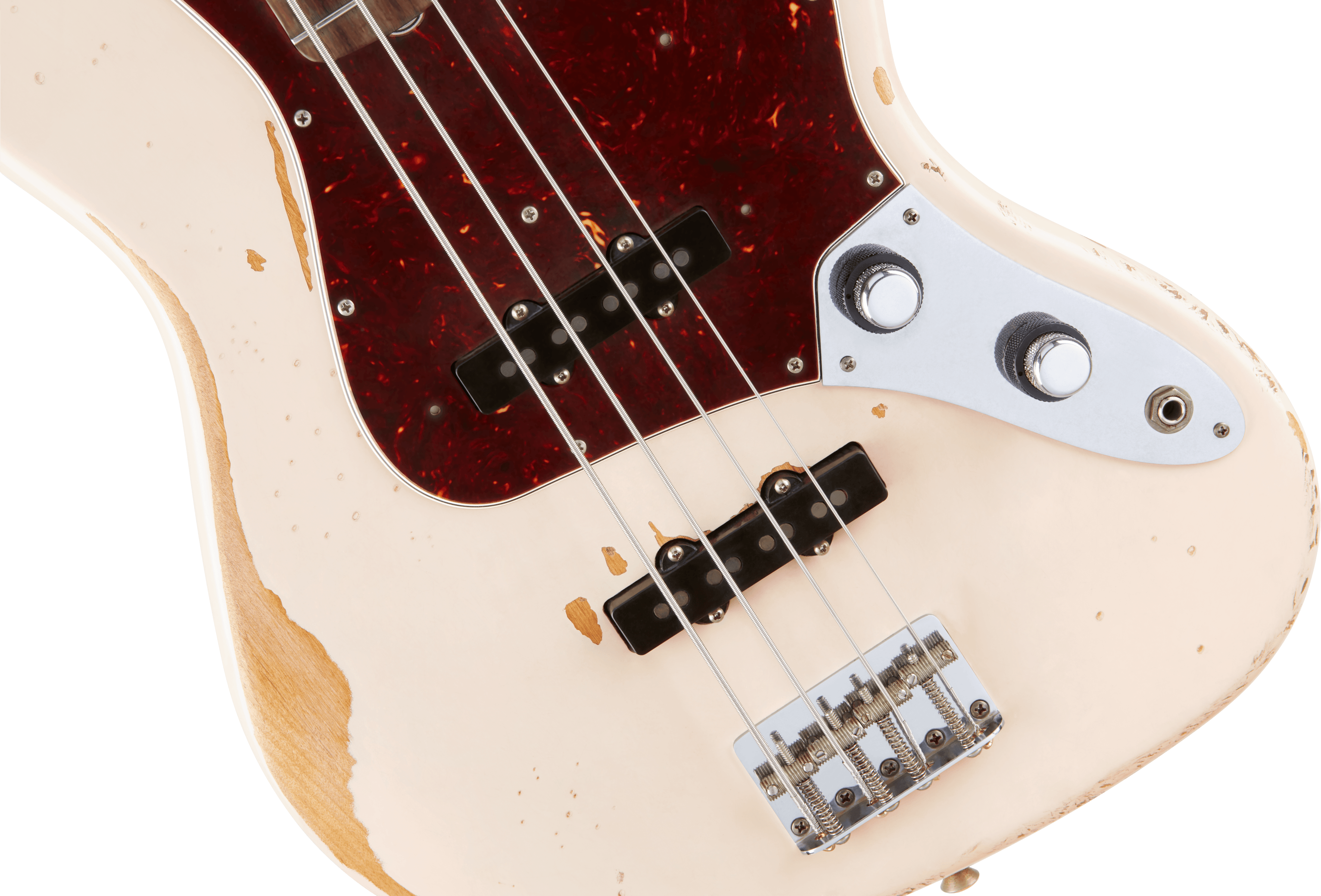 Fender® Flea Jazz Bass, Rosewood Fingerboard, Roadworn Shell Pink