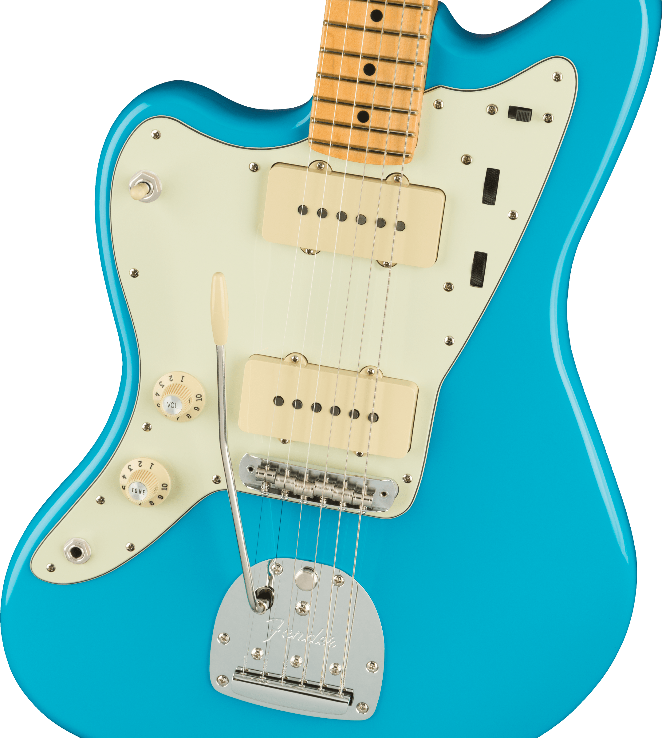 Fender® American Professional II Jazzmaster® Left-Hand, Maple Fingerboard, Miami Blue