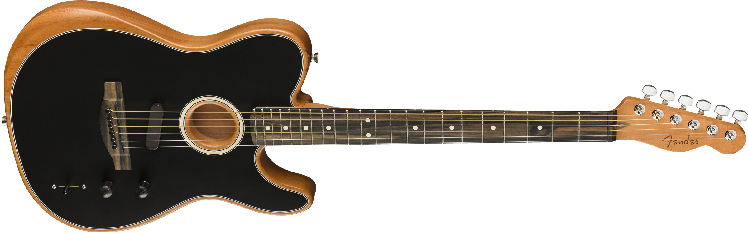 Fender® American Acoustasonic® Telecaster®, Ebony Fingerboard, Black
