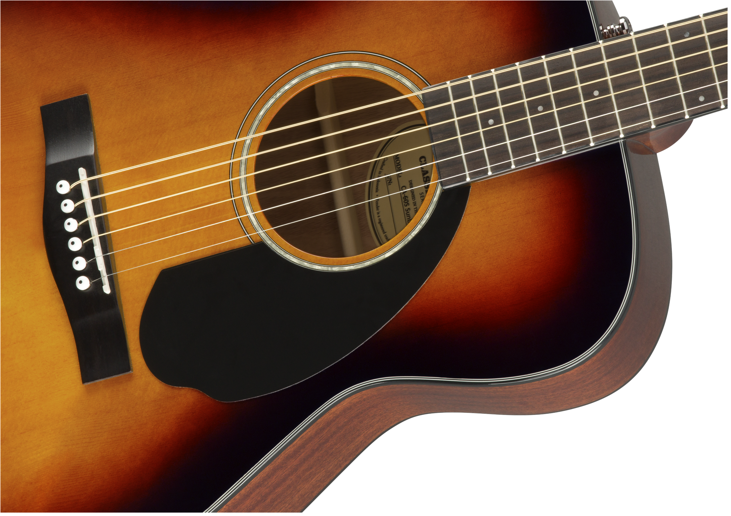 Fender® CC-60S Concert, Walnut Fingerboard, 3-Color Sunburst