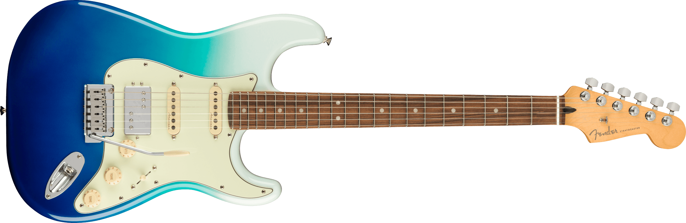 Fender® Player Plus Stratocaster® HSS, Pau Ferro Fingerboard, Belair Blue