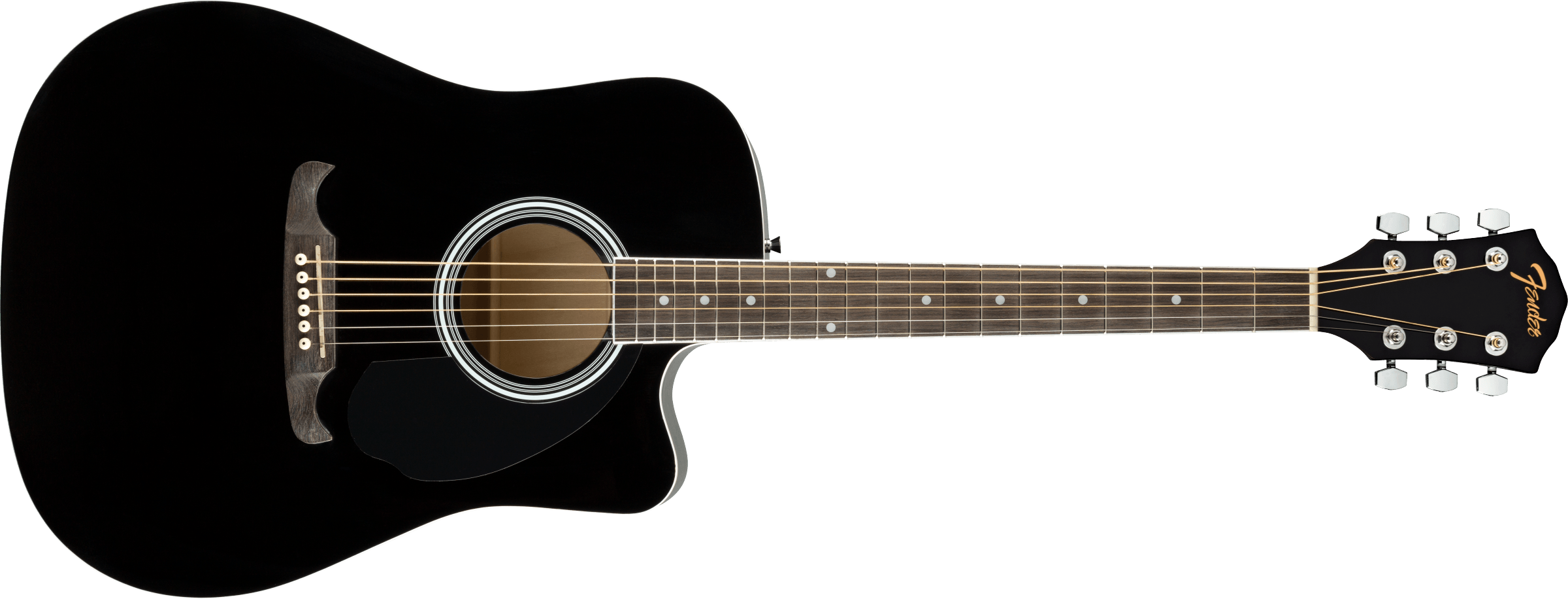Fender® FA-125CE Dreadnought, Walnut Fingerboard, Black